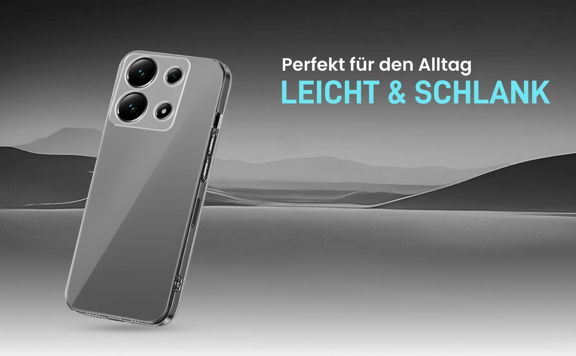Hochtransparente Hülle für einen schlichten Look kompatibel mit Xiaomi Redmi Note 13 Pro 5G