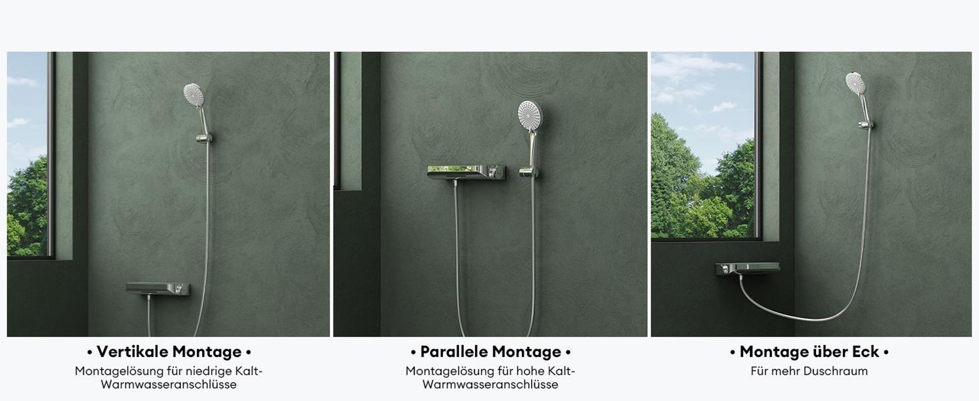 Mai & Mai Thermostat Badewannenarmatur mit Handbrause Wannenarmatur Wannenthermostat 4 Strahlarten Wandarmatur für Badewanne Matt Schwarz Duschsystem8