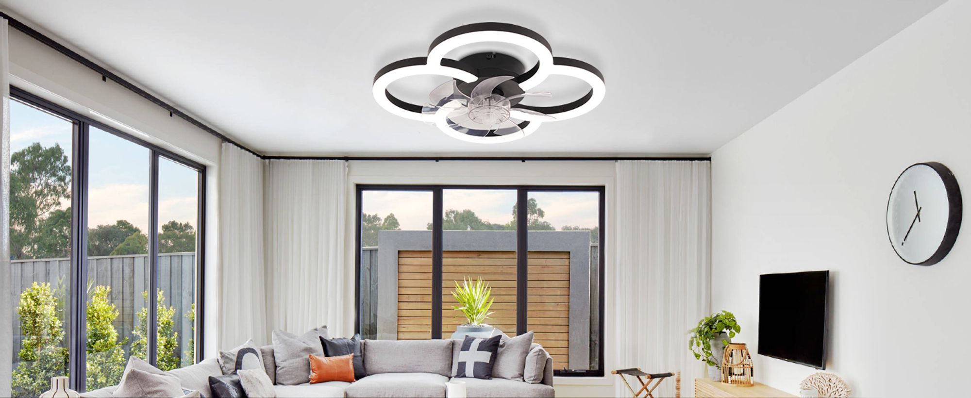 ZMH LED Deckenventilator Mit Beleuchtung Leise Deckenlampe 6 Gang Timer Ventilator Fernbedienung Dimmbar Deckenventilatoren 40W für Küche Esszimmer