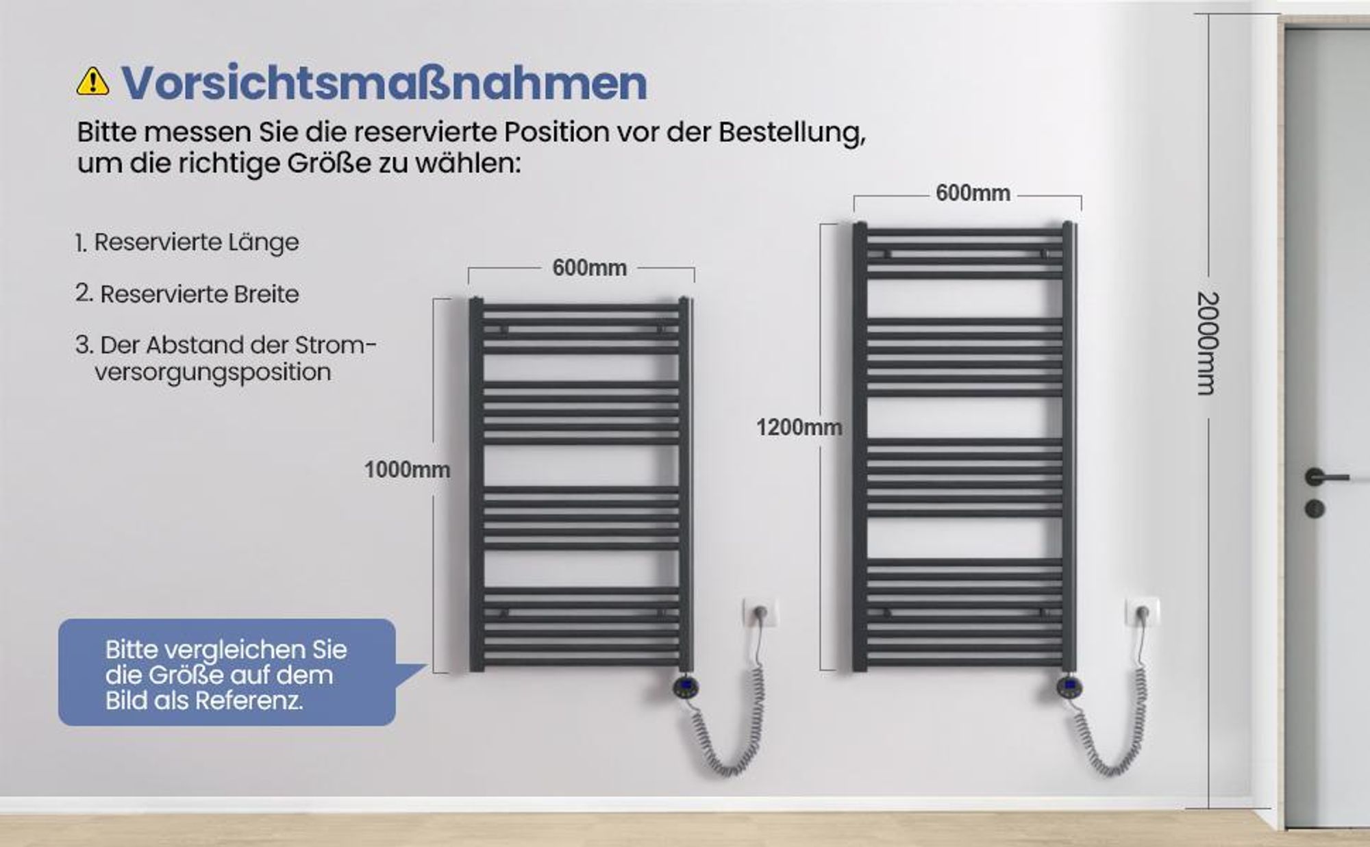 Heilmetz Heizkörper, Handtuchhalter Elektrisch, Badheizkörper 120x50cm Anthrazit, Elektrische Handtuchtrocknung