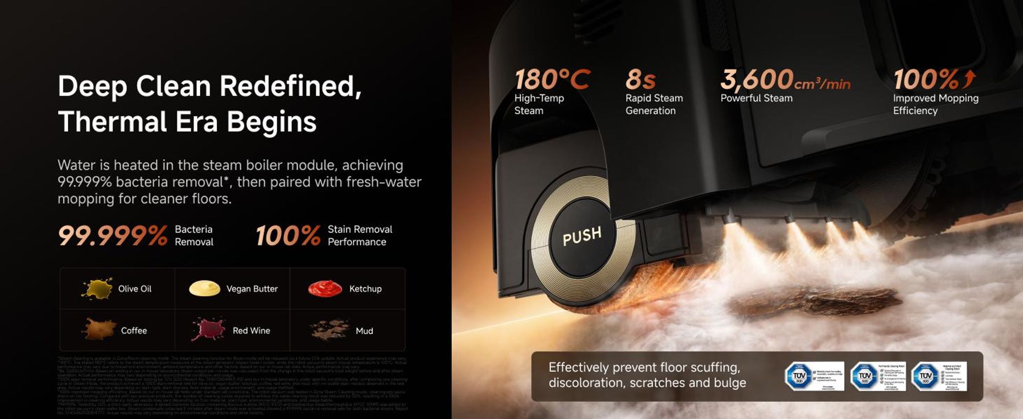 Dreame Aqua20 Pro Ultra Roller X Complete Nass-Trocken-Saugroboter,40KPa Saugkraft,180°C Dampf,8cm MopExtend,OmniSight 4.0,ProLeap 10cm,Marmor-Schwarz