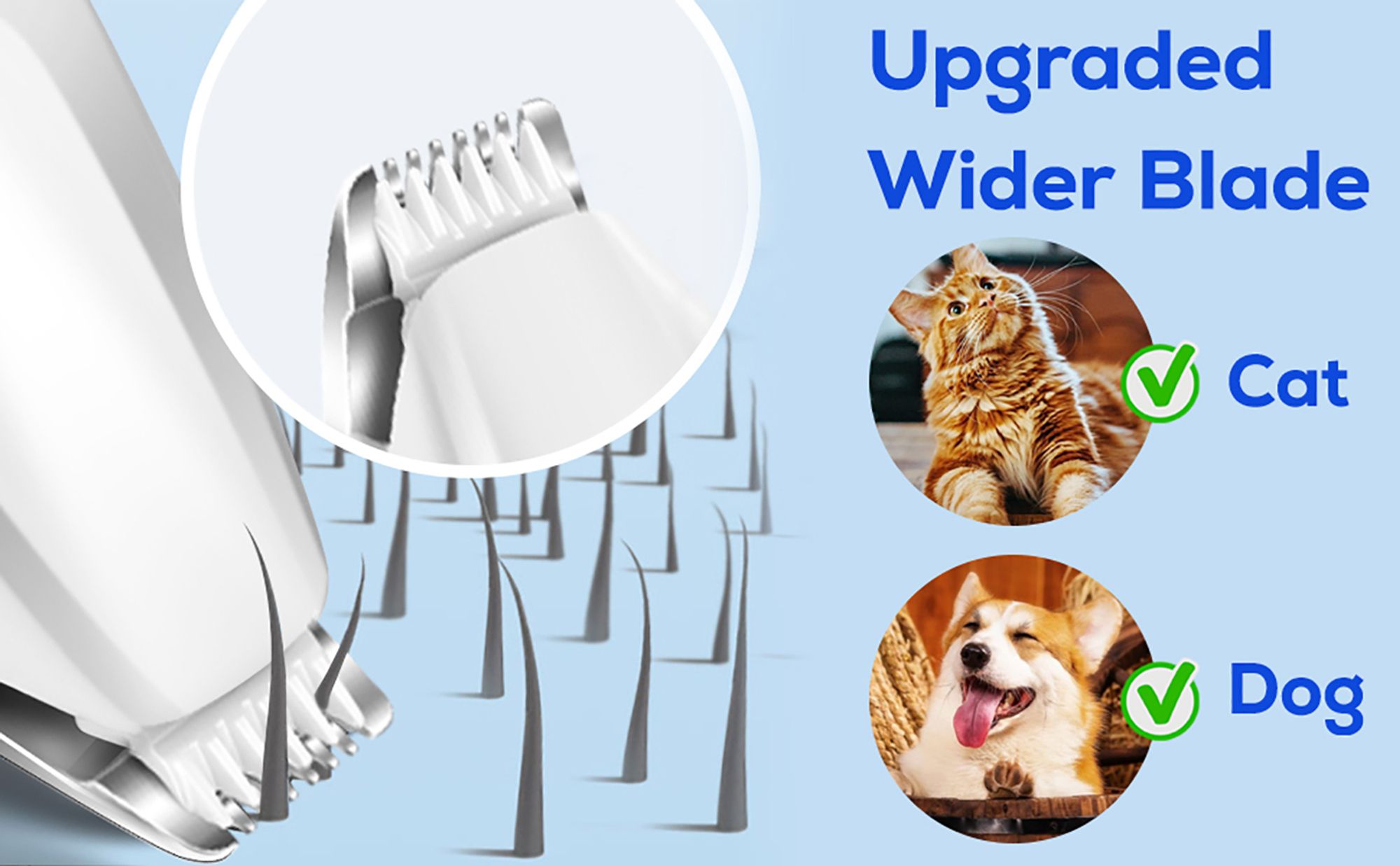 Pfotentrimmer für Hunde, USB Wiederaufladbar Hundeschermaschine, Leiser Hundepfotentrimmer Pro Hundetrimmer mit LED Licht Trimmer, Hundepfoten