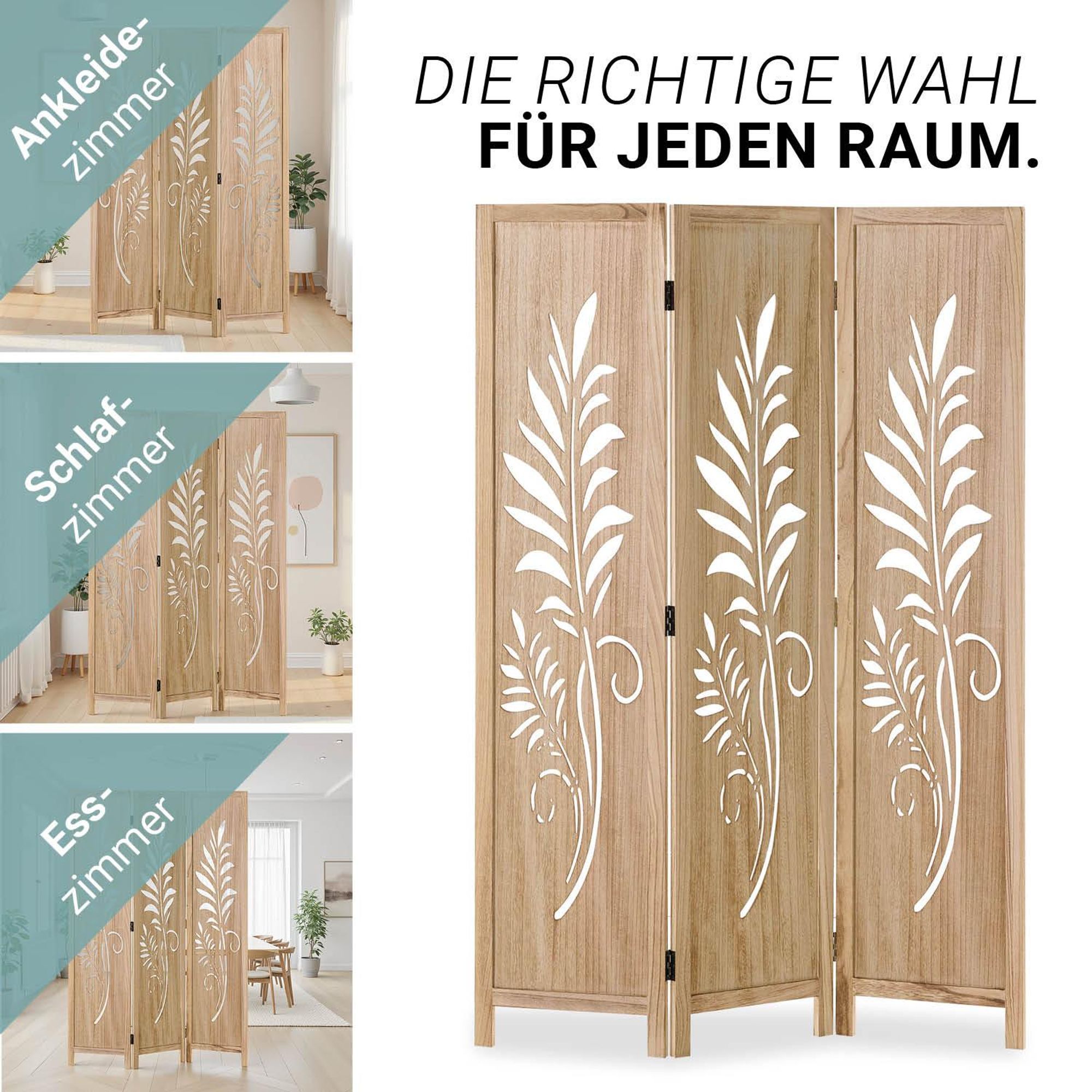 Ein Paravent ist ein Highlight in jedem Raum. Egal ob Ankleidezimmer, Schlafzimmer oder Esszimmer.