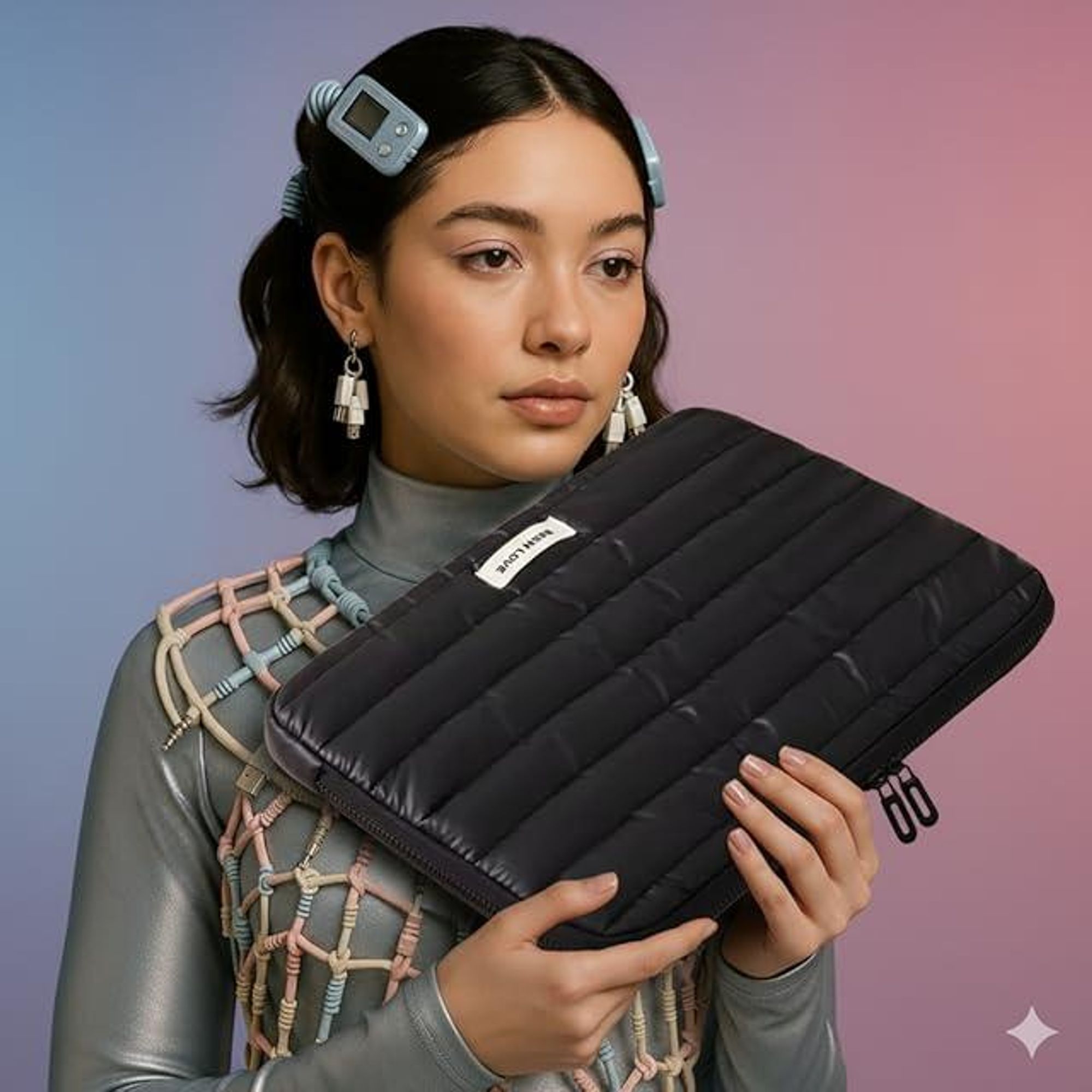 MEVYRA Laptop-Schutzhülle 13,3 Zoll, Silber, 34x2,5x24cm