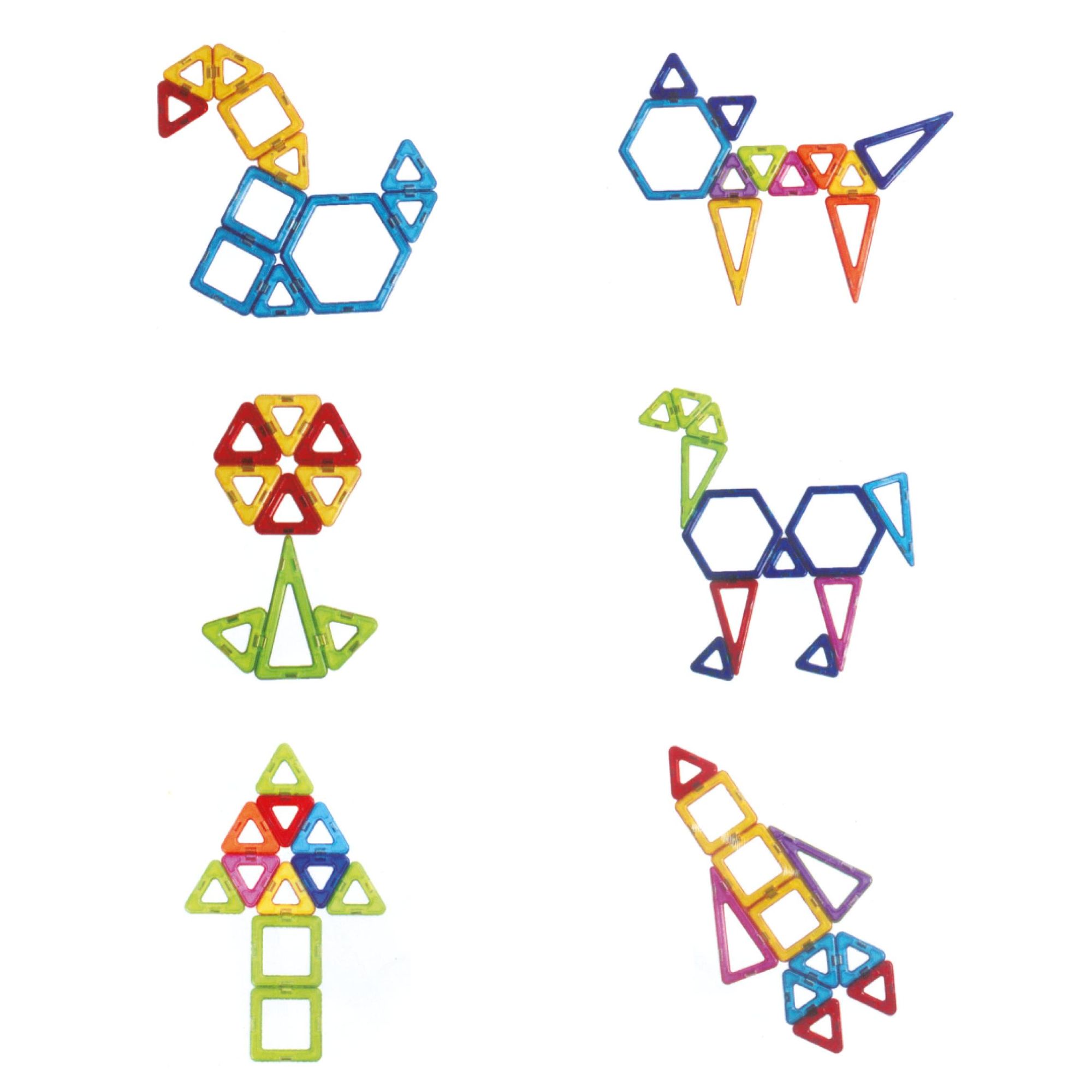 MAGNETICKÉ KONSTRUKČNÍ A VZDĚLÁVACÍ KOSTKY 3D PUZZLE VELKÁ SADA 128 KS