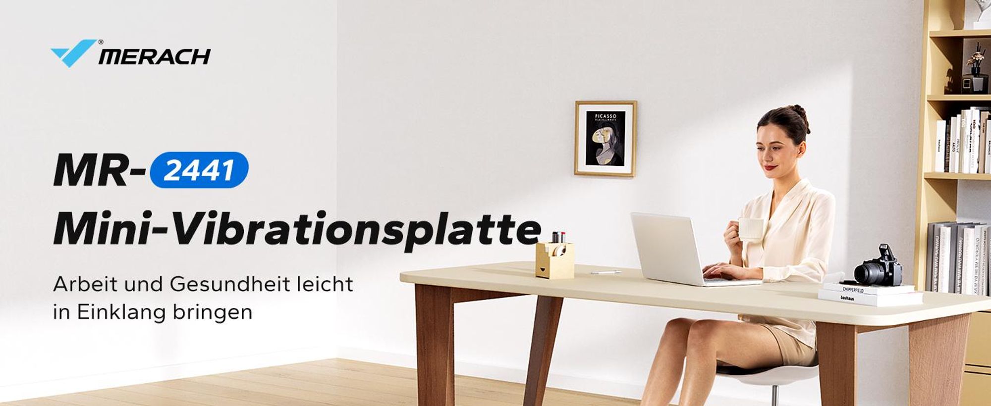 Mini Vibrationsplatte – 9 Programme, 1–99 Intensitätsstufen, 150W leiser Motor, Fitnessgerät für Zuhause, zum Abnehmen & Bodyforming
