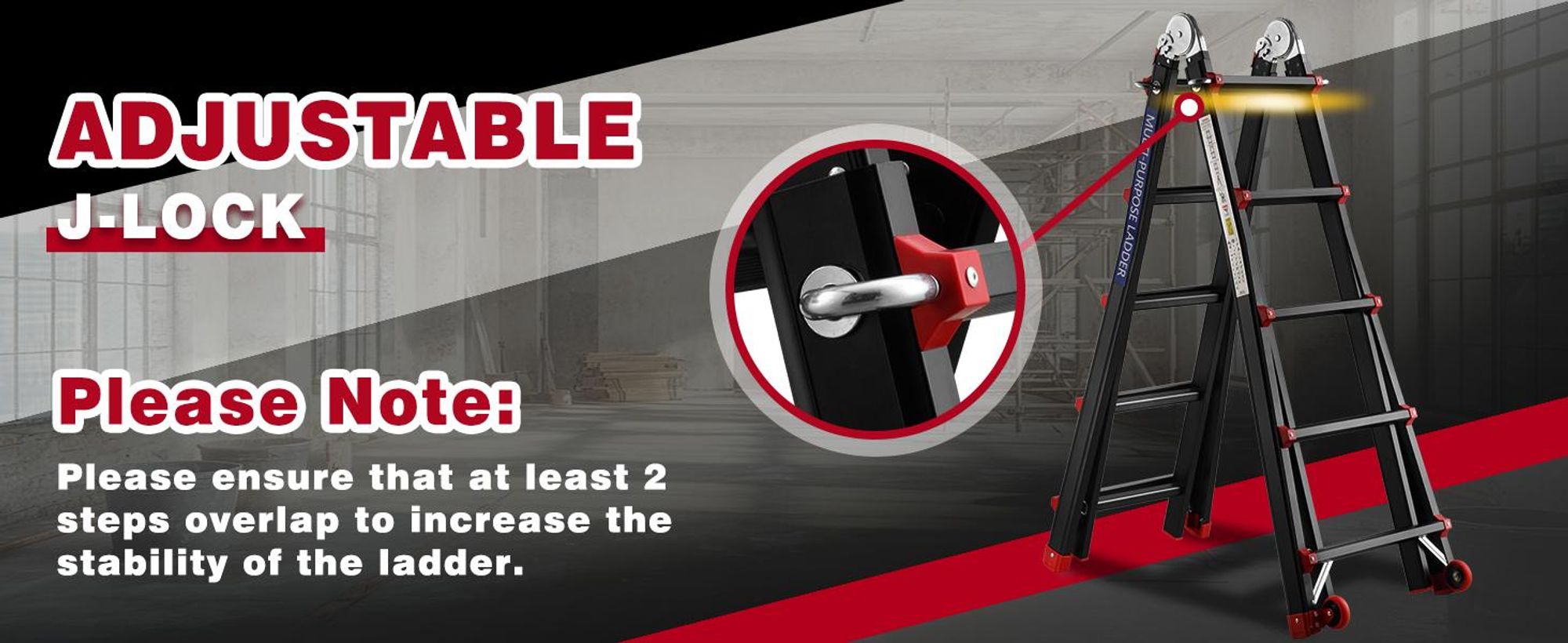 TEENO Échelle Pliable Multifonction 5.1 M, Escabeau Telescopique 5 en 1, Haute Performance, 5x5 Marches, Stable jusqu'à 150kg, 2 Roues Amovibles