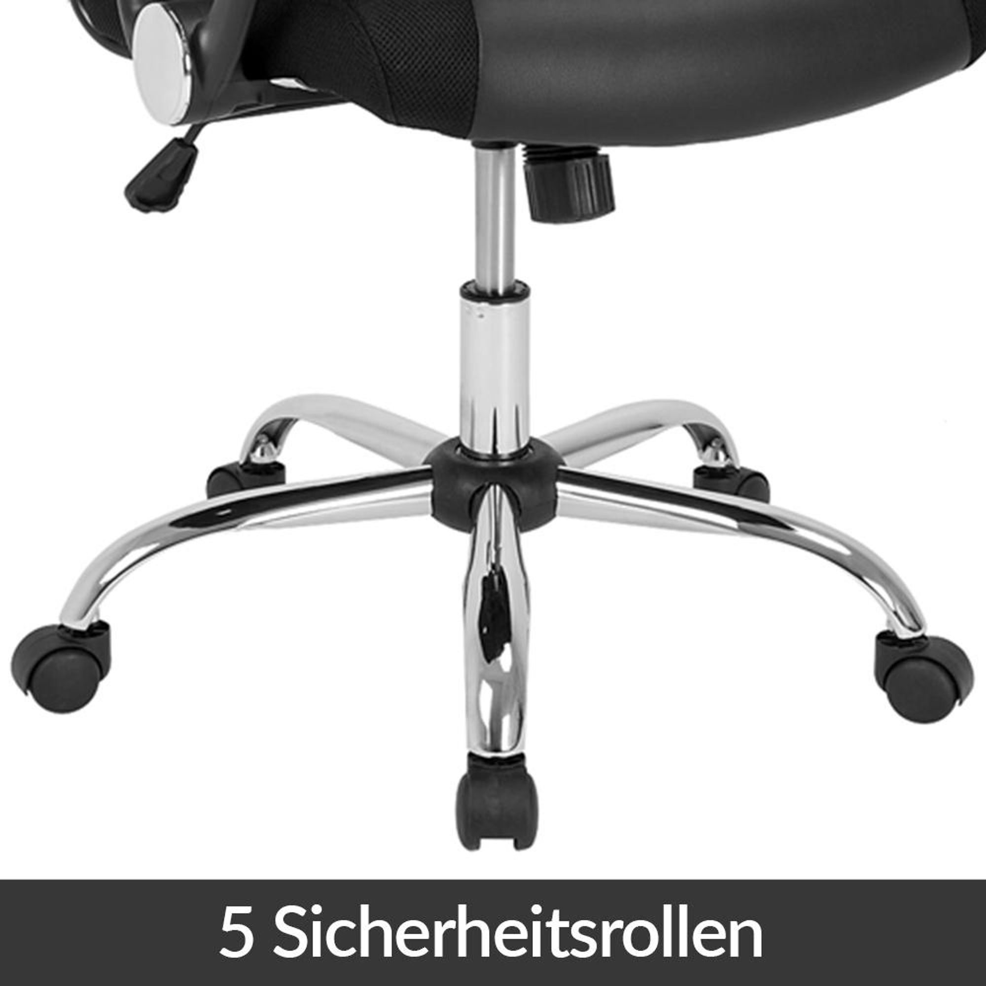 CASARIA ergonomischer Bürostuhl höhenverstellbar Schwarz