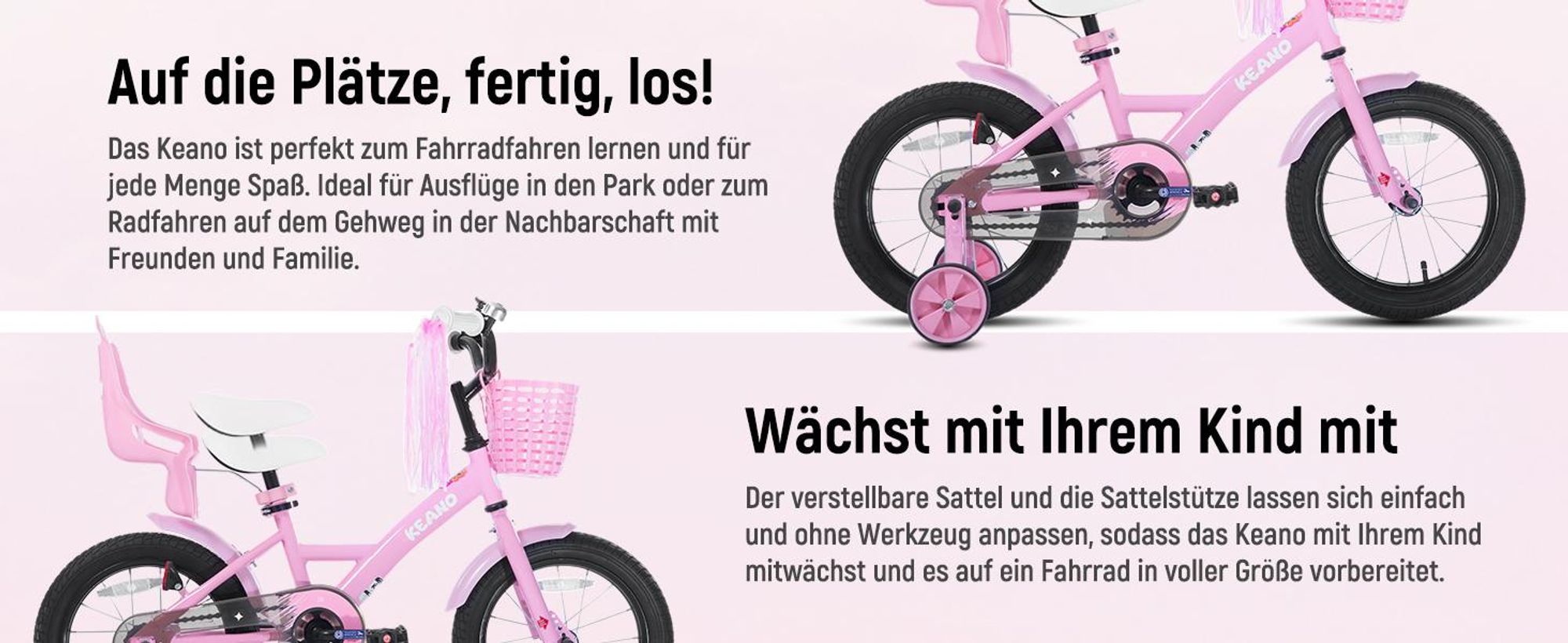 Joystar 20 Zoll Mädchenfahrrad mit Puppensitz und Korb, Kinderfahrrad mit Luftschlangen, vollständigem Kettenschutz und Schutzblechen