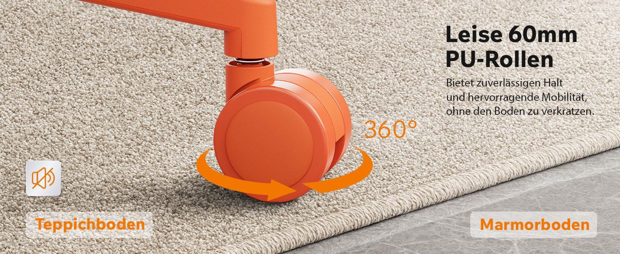 SENSE7 Moyo Ergonomischer Bürostuhl Schreibtischstuhl Orange 3D-Armlehnen Netzrücken Lendenwirbelstütze Chefsessel PC Stuhl Home-office 150 kg