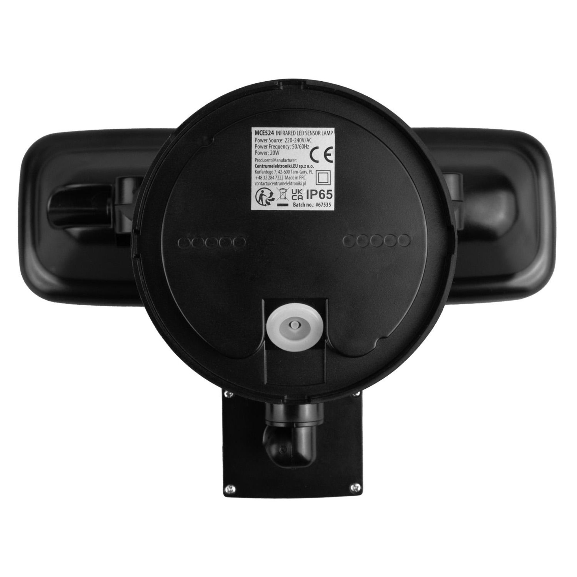 LED-Wandleuchte Maclean mit PIR-Sensor 20 W 1500 lm IP65 neutralweiß 4000 K schwarz MCE524 B