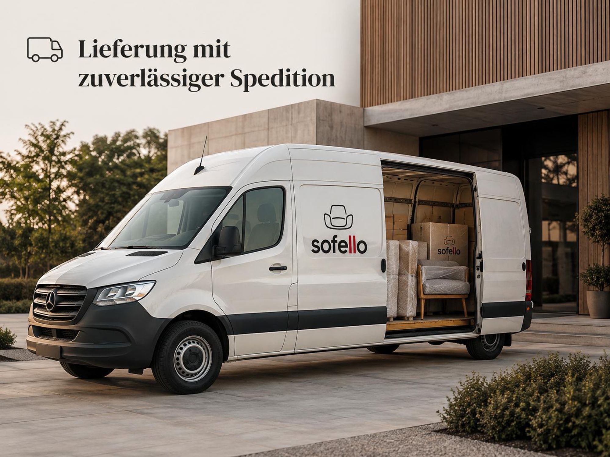 Wir liefern Ihnen die Ware mit der an.