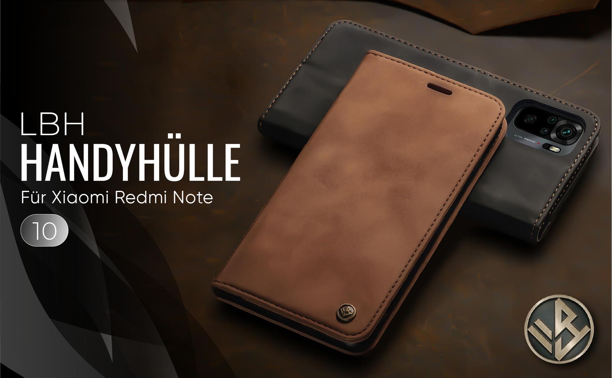 Hochwertige Klapphülle für Xiaomi Redmi Note 10 im klassischen Design