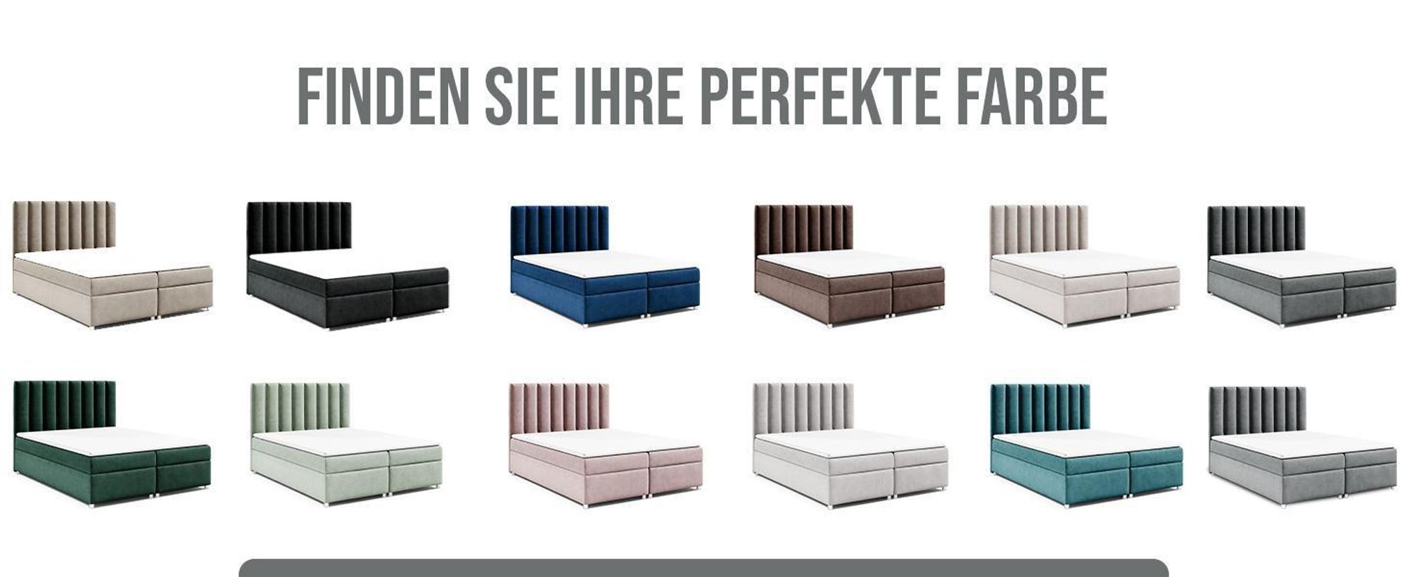 Best For Home Trinity K-10 Boxspringbett| Bett mit Bettkasten Bonellfederkern inkl. Topper | Polsterbett 180x200 mit Lieferung bis zur Bordsteinkante