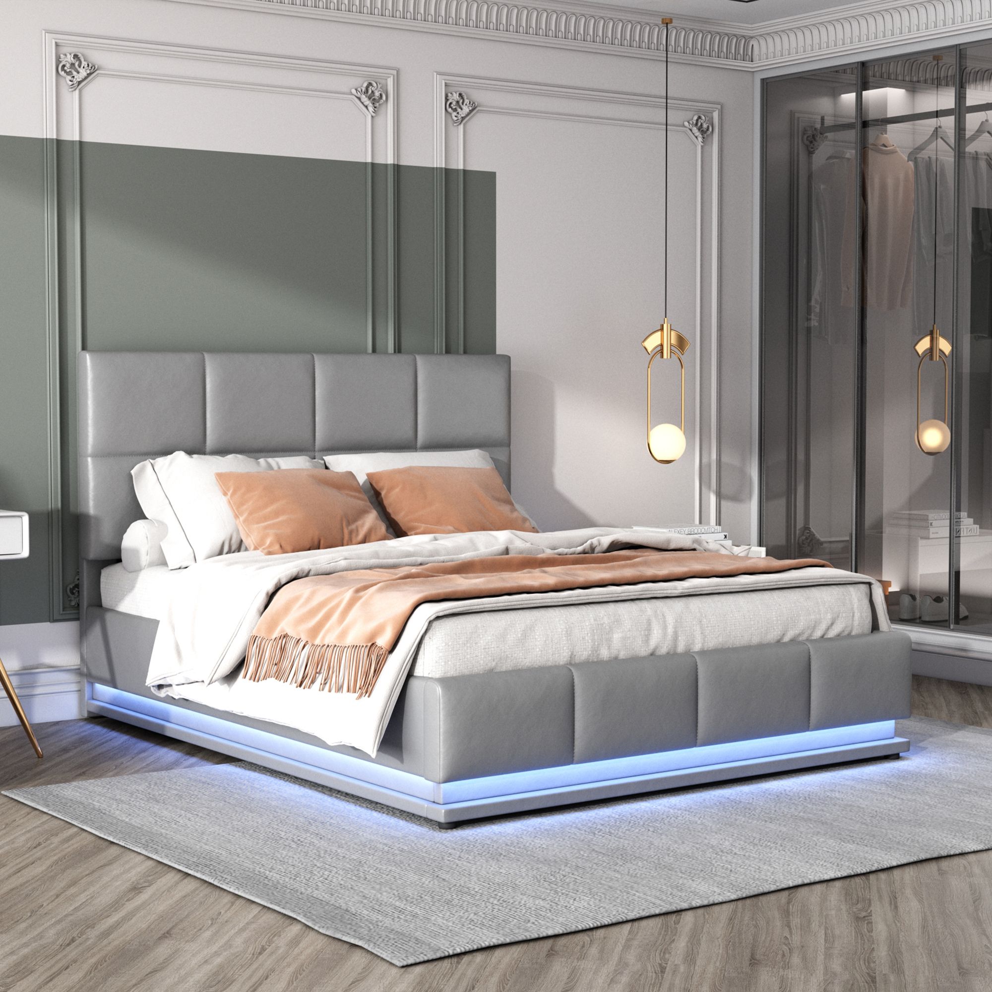 Bett mit LED