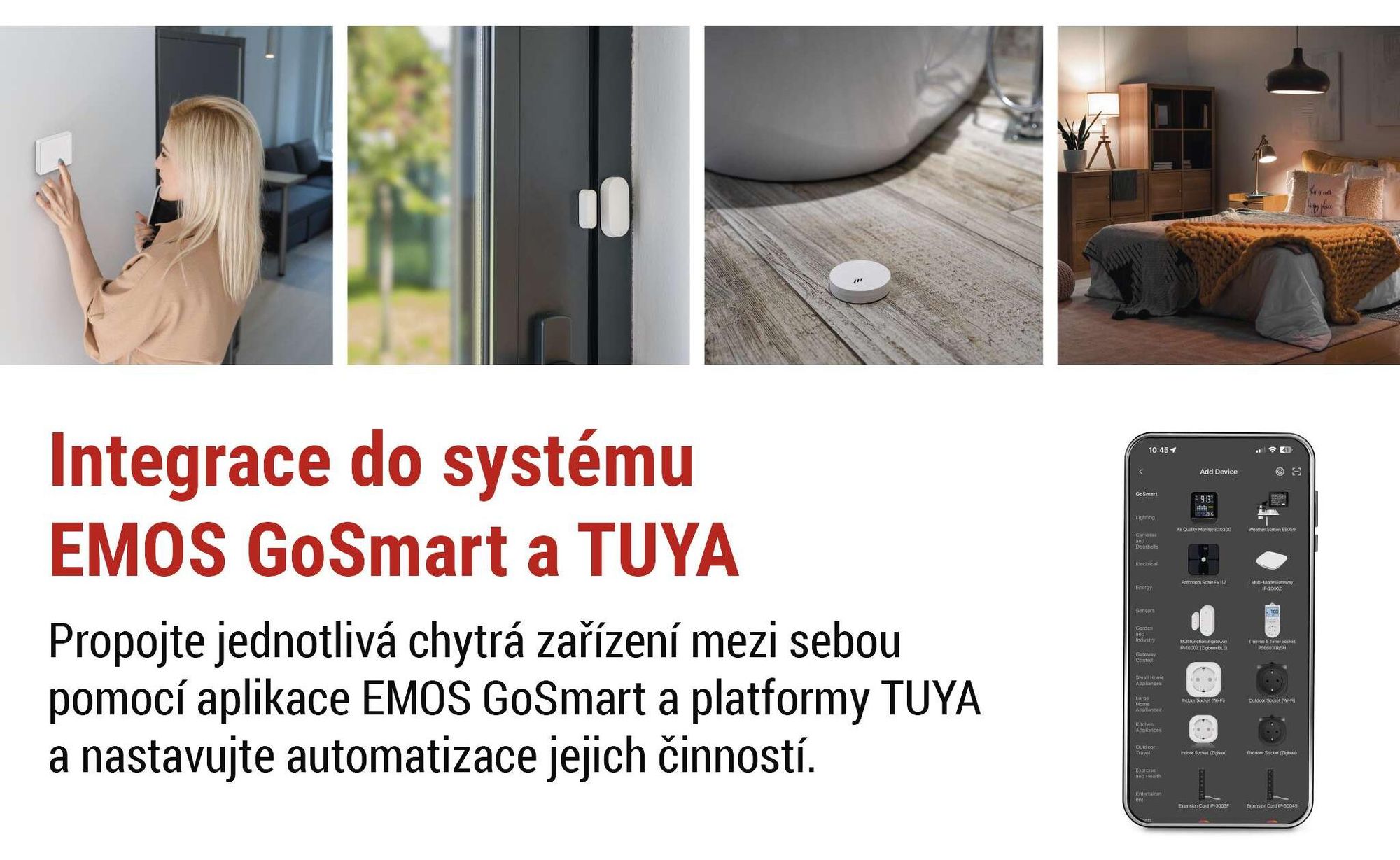 EMOS GoSmart ZigBee-Gateway pro 128 chytrých zařízení, Smart Home Hub kompatibilní s Tuya, Smart Life, Lidl, s Bluetooth, 2,4 GHz WiFi, bílá, H5002