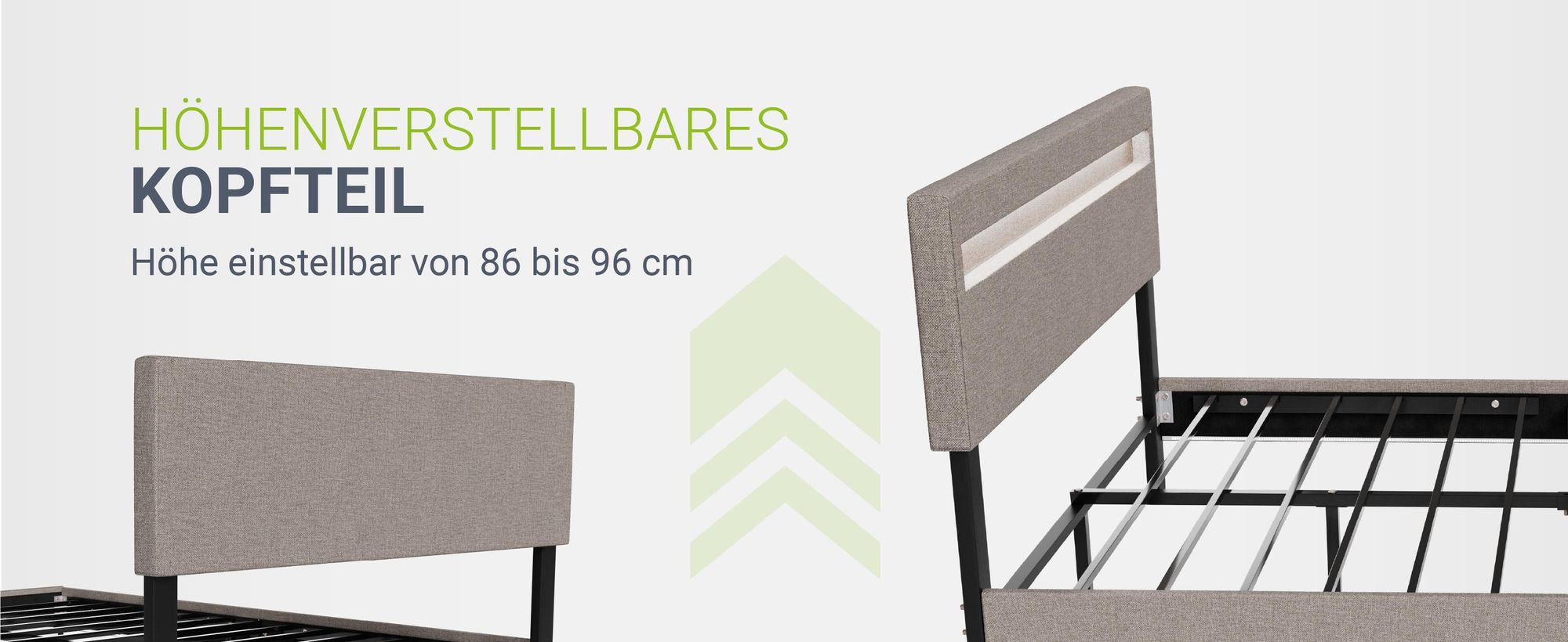 Juskys Schwebebett Lissabon 140 x 200 cm - mit Matratze & Schwebendes Design - beige