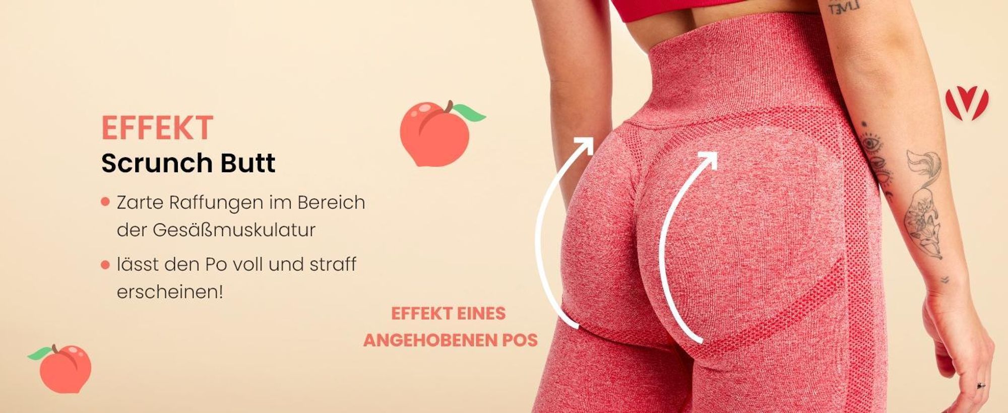 Bellivalini Sport Leggings Damen High Waist Push Up Scrunch Fitness  BLV50-254 (Dunkelgrau Melange, M)