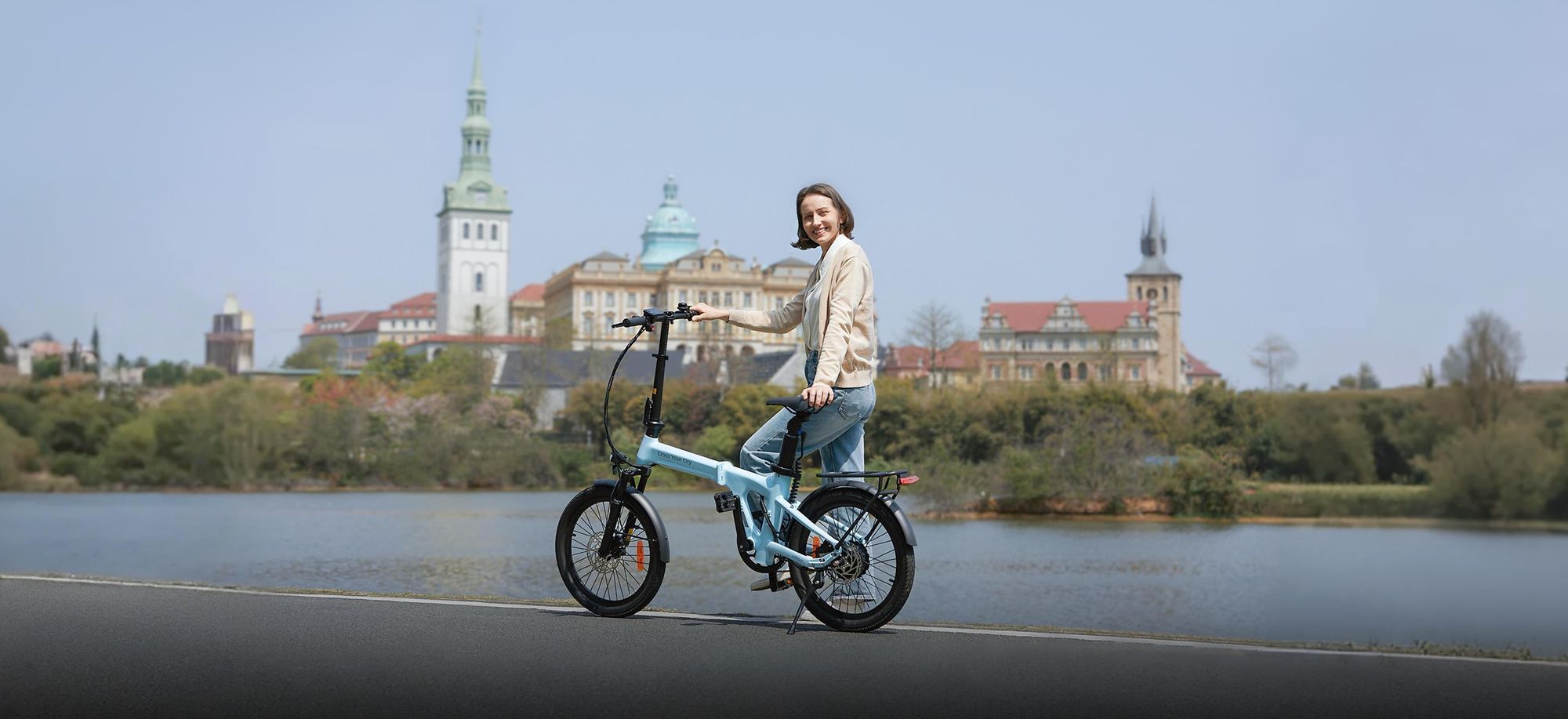 2*ADO Air 20 Pro vélo électrique pliant, Pedelec, transmission par courroie, 20", moteur brushless Bafang, 2 vitesses, homme/femme