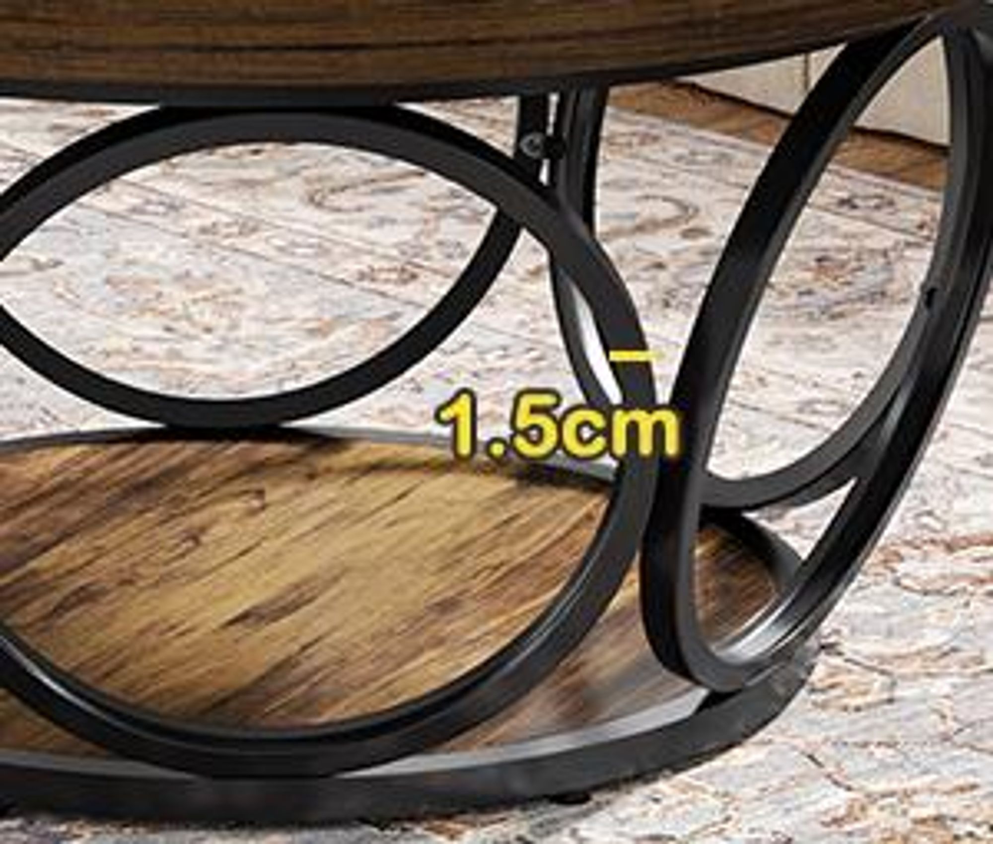 Tribesigns Runder Couchtisch, 80 cm Runder Holztisch, Bauernhaus Runde wohnzimmertisch mit 2-Ebenen Lagerung, Moderne Einfache Braune Teetisch