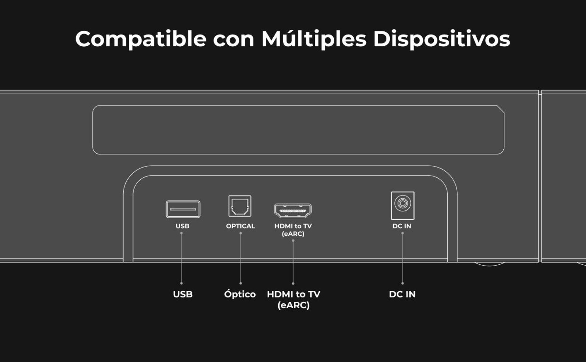 ULTIMEA Poseidon M70: Barra de sonido para TV, 3.1.2 Dolby Atmos, subwoofer inalámbrico de 5,25", HDMI eARC, Bluetooth® 6.0, 312 W de potencia máxima