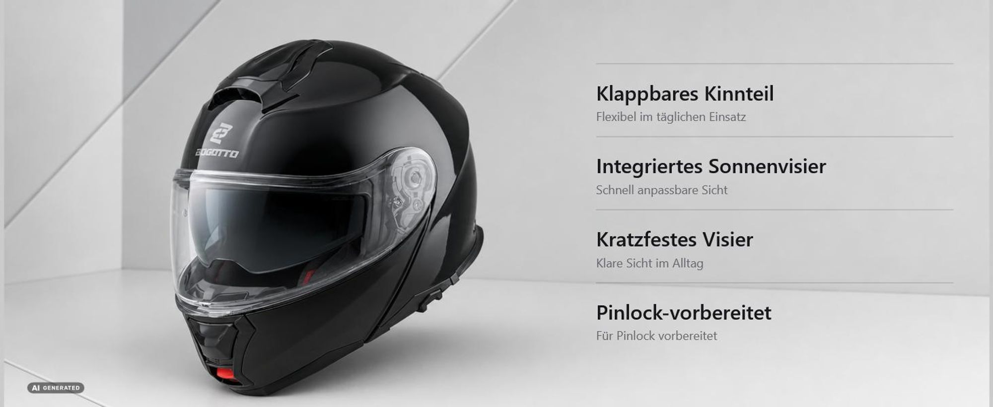 Bogotto H272 Klapphelm, grün, L (59/60)