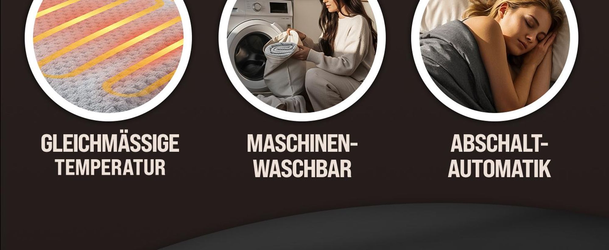 MONZANA® Heizdecke Wärmeunterbett 160x140cm Timer 2x60W grau Doppelheizdecke Überhitzungsschutz waschbar