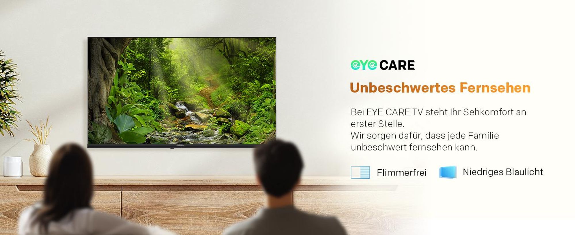 coocaa 40 Zoll (100cm) QLED FHD Smart TV – Google TV, HDR10, Dolby Audio, Bluetooth 5.1, EyeCare & Google Cast, Ideal für WM 2026 & Schlafzimmer