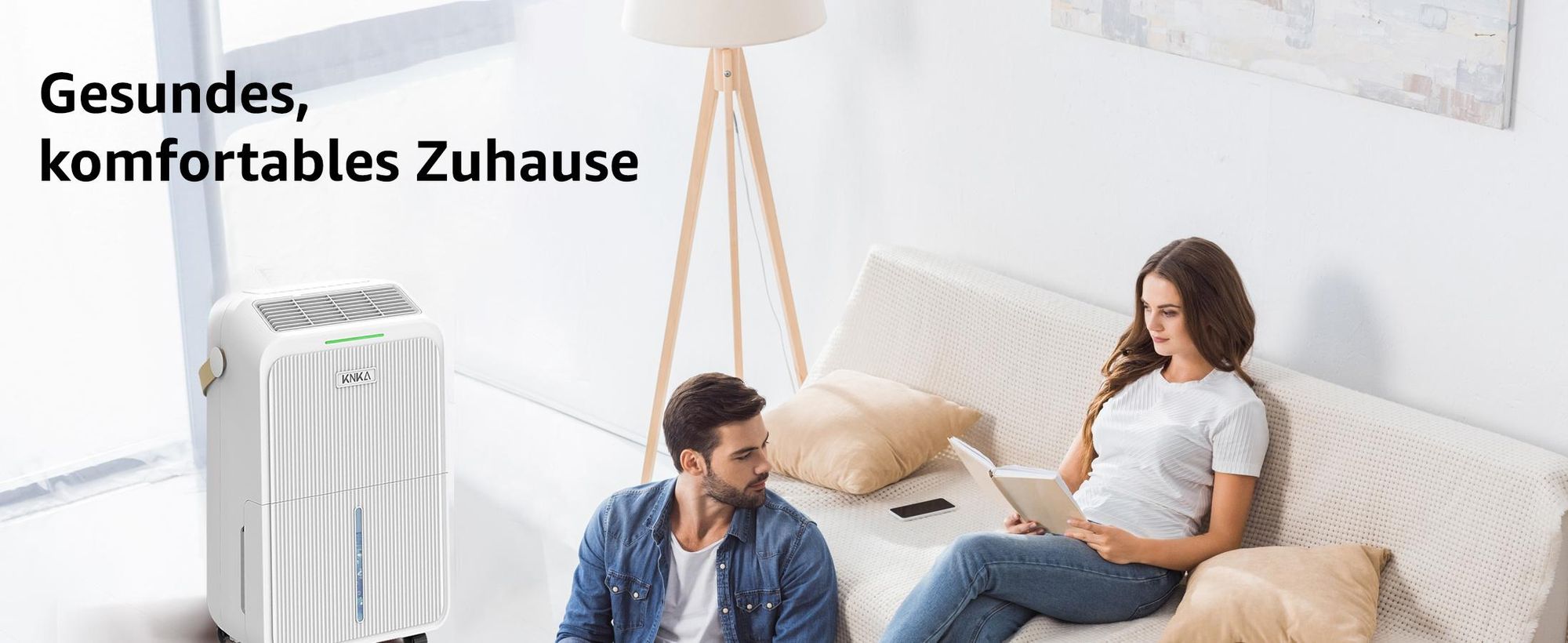 Luftentfeuchter 16 L/Tag, mit automatischem Neustart, Überlaufschutz & Kindersicherung, leiser Betrieb und Schlafmodus, für Räume bis 110 m³