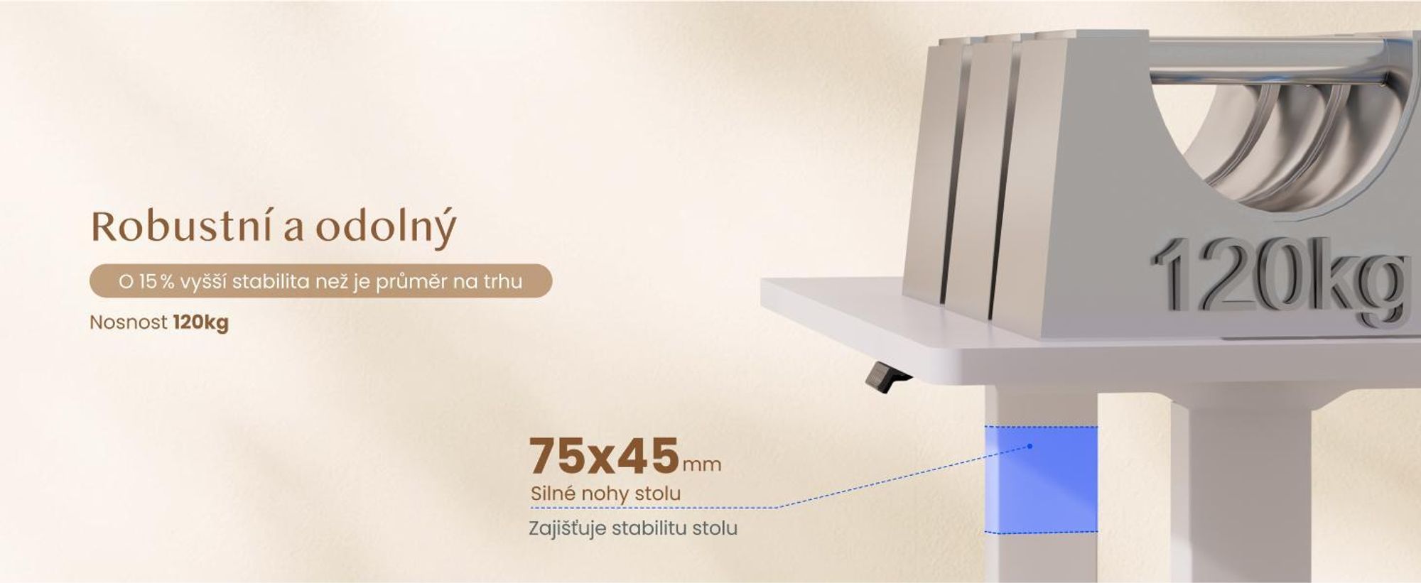 FLEXISPOT QB2 Elektricky výškově nastavitelný stůl 200 x 80 cm s prodlužovací zásuvkou, 2 výkonnými motory, nosností 120 kg, 4 paměťovými pozicemi (bílý)