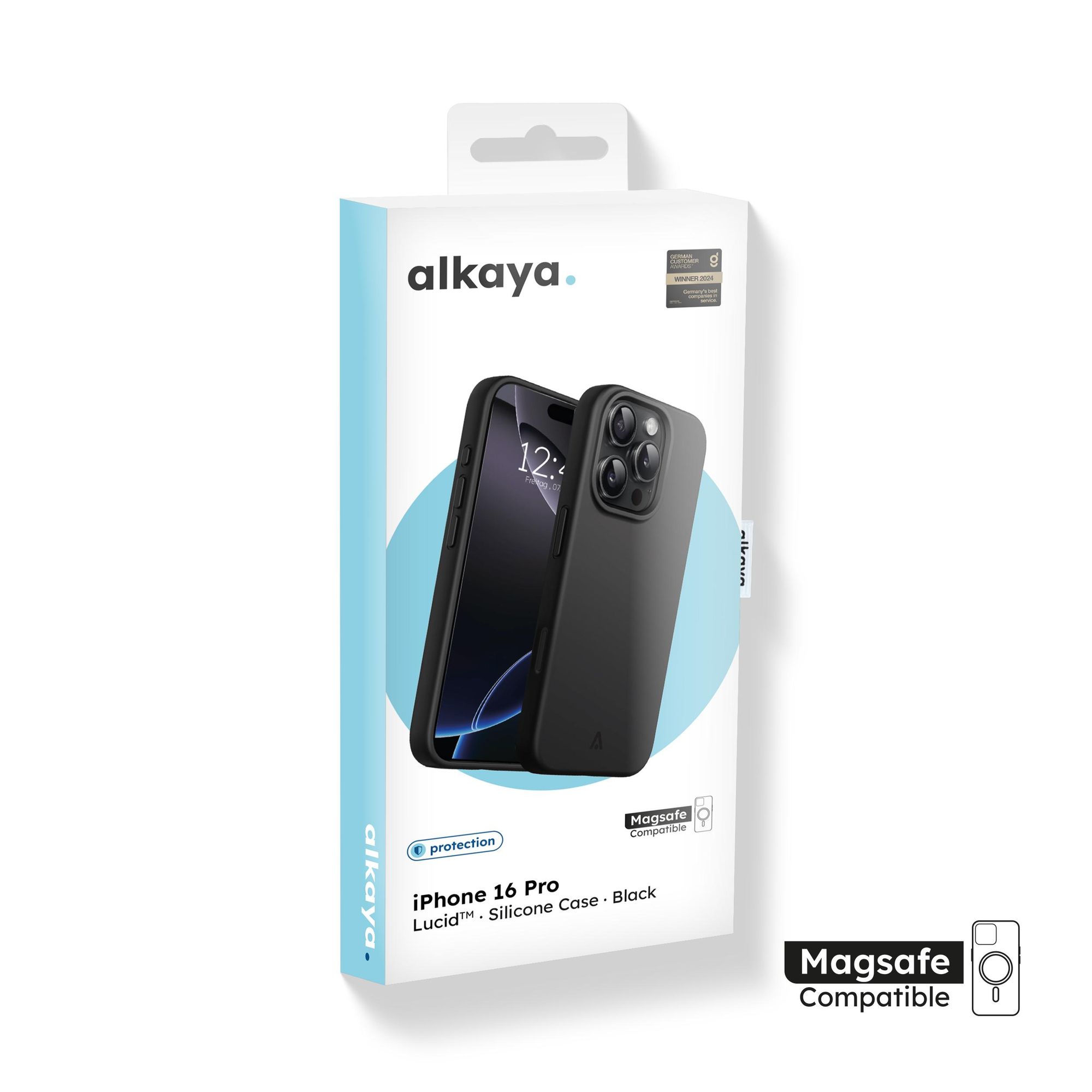 alkaya Lucid MagSafe Silikon Schutzhülle iPhone 16 Pro schwarz - (Schutz-)hülle