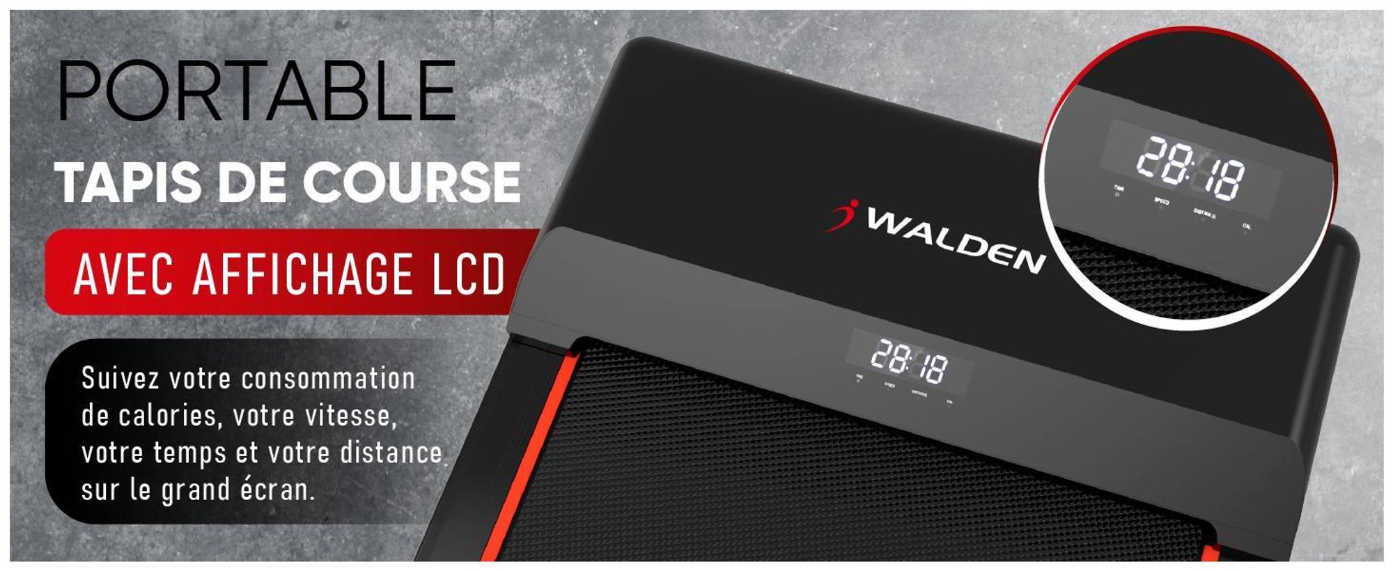 Walden F2200 Walking Pad 2-in-1 Laufband (1-6 km/h) kompakt, leise & komfortabel für Heimbüro, Fitness & leichtes Training