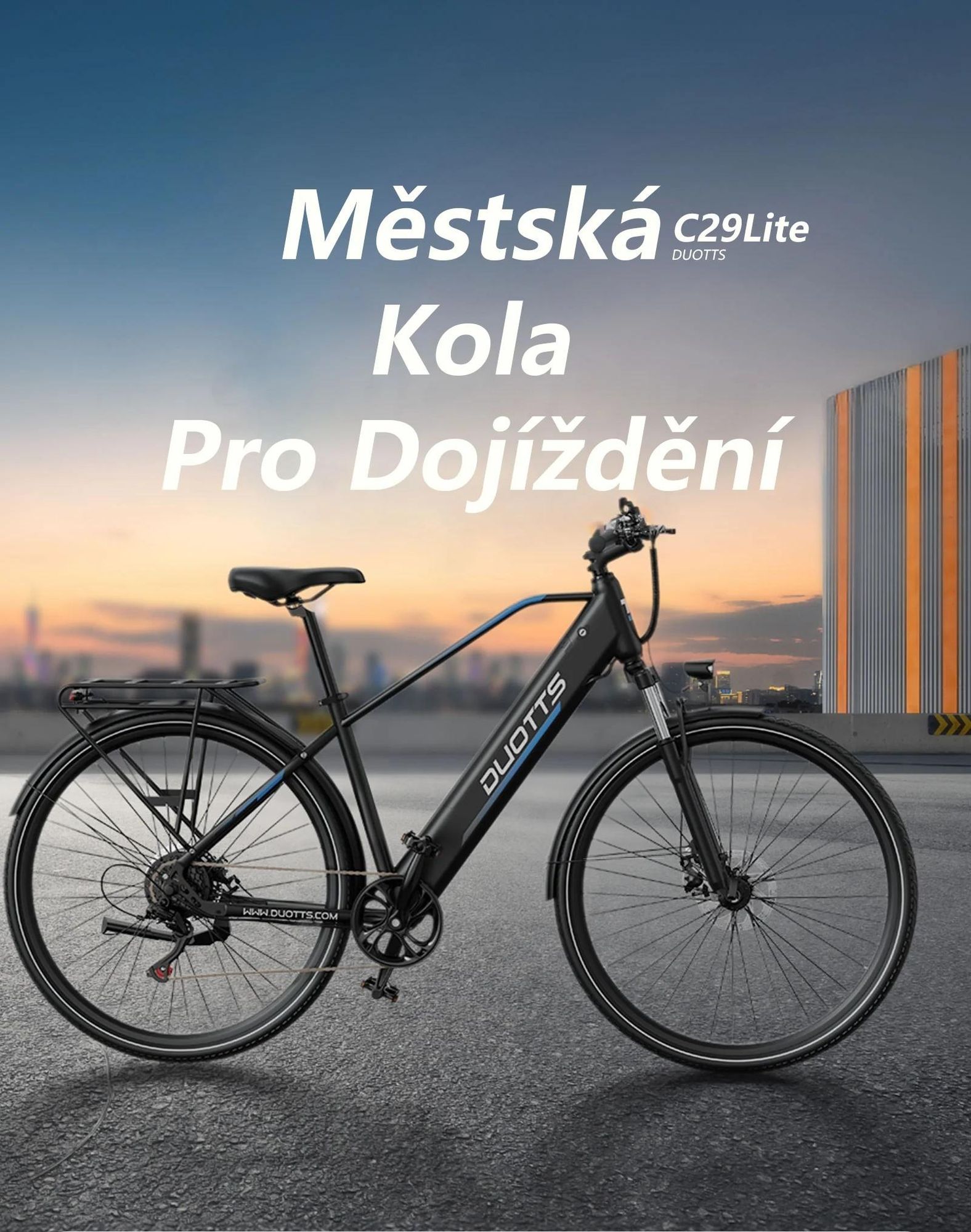 Elektrokolo Duotts C29 Lite - Motor 250W Baterie 36V13AH Pneumatiky 27.5" Kotoučové Brzdy - Modrá Černá