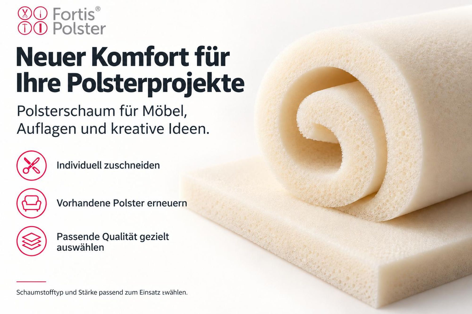 RG25 - Polsterschaum fuer individuelle Polsterprojekte