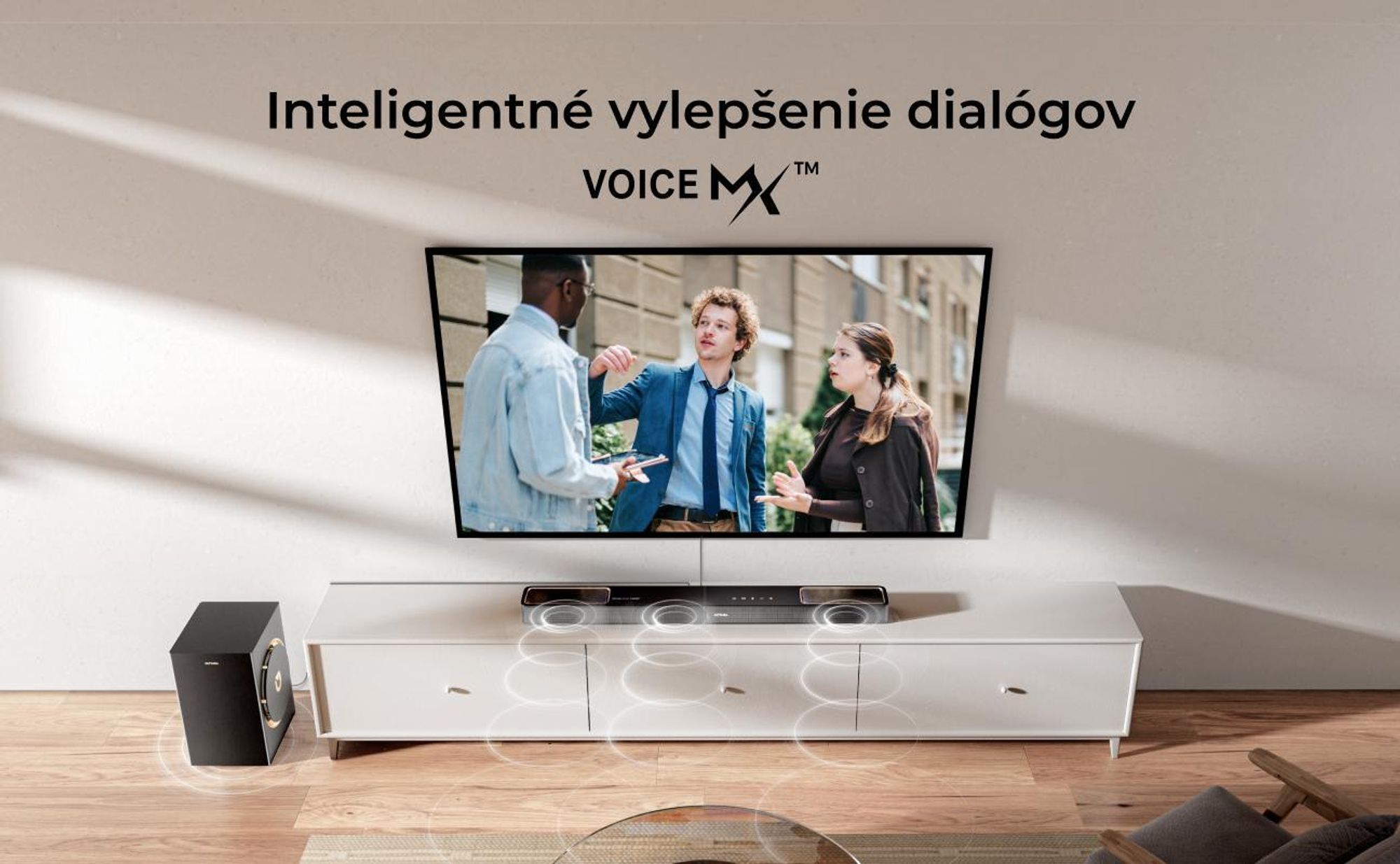 ULTIMEA 3.1.2-kanálový soundbar s Dolby Atmos, priestorový systém pre TV so 6,5-palcovým subwooferom, Bluetooth 5.4, HDMI eARC, 360 W, Skywave F30 Boom