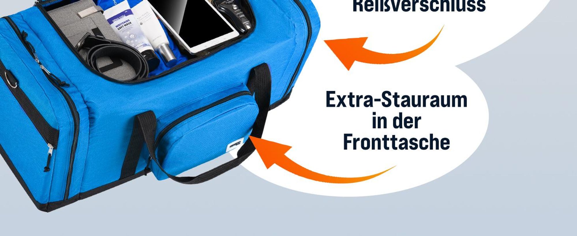 MONZANA Sport & Reisetasche 90L 70x35x35cm Blau