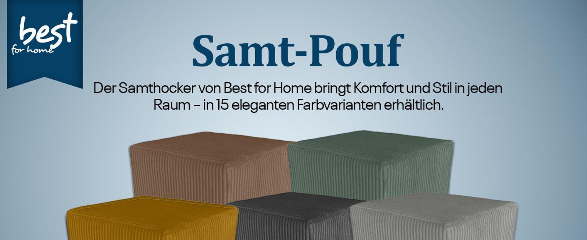Best For Home | Würfel Pouf Hocker | Dunkles Blaugrün Poof Fußhocker | Samt Sitzhocker für Wohnzimmer, Schlafzimmer & Flur | Polster Ottoman | Gepolstert Sitzpuff oder Sitzwürfel für Sofa oder Sessel