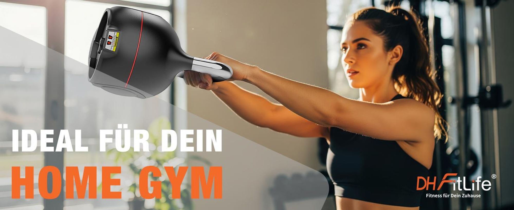 DH FitLife 7-in-1 Verstellbare Kettlebell Set 1,5-10kg | Kompakt & Platzsparend | Ideal für Fitness Zuhause, Fatburn & Ganzkörpertraining