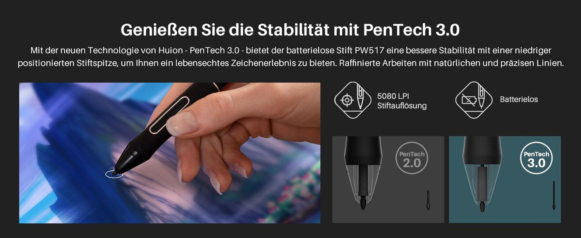 Grafiktablett Huion Kamvas 22 Plus