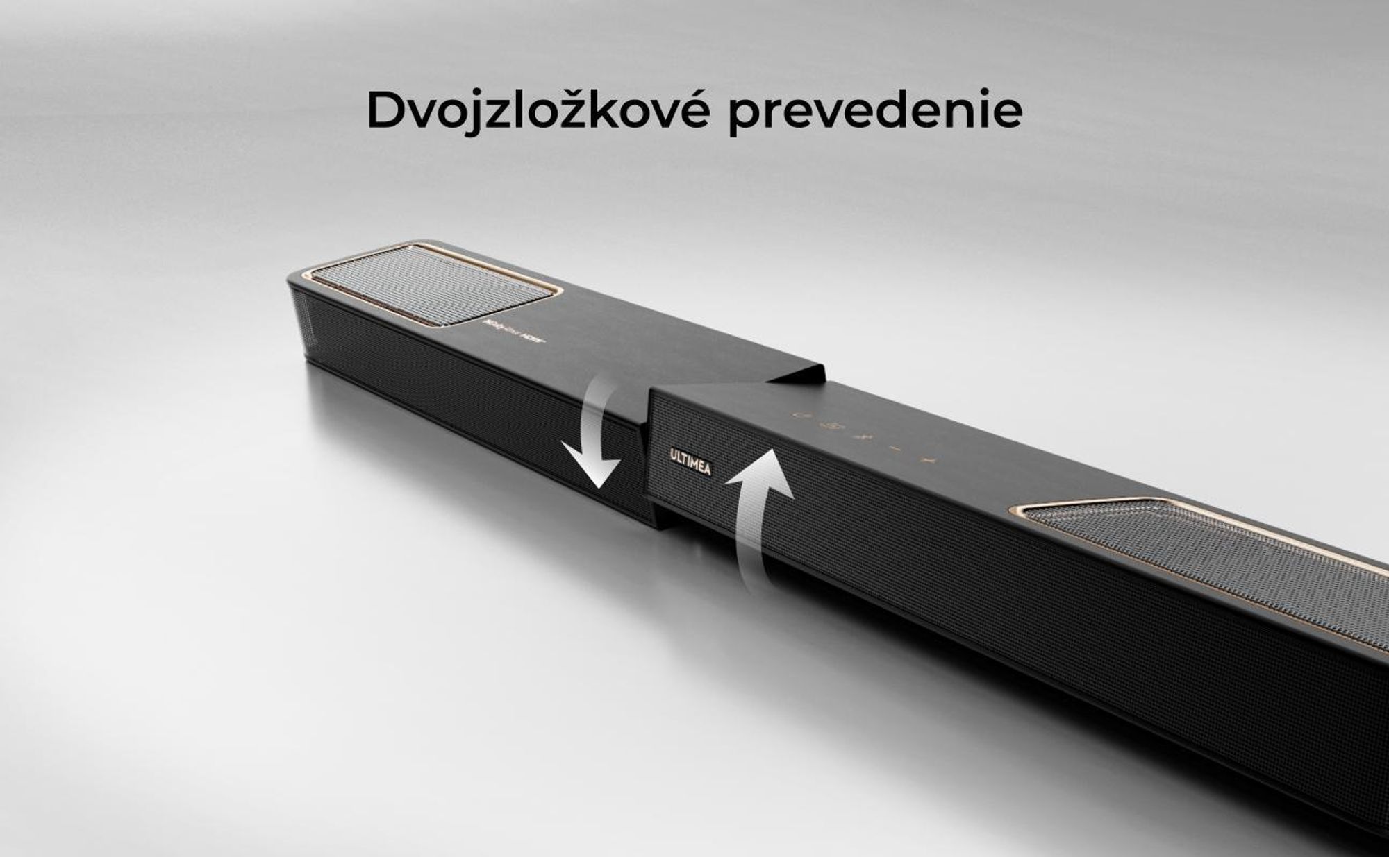 ULTIMEA 3.1.2-kanálový soundbar s Dolby Atmos, priestorový systém pre TV so 6,5-palcovým subwooferom, Bluetooth 5.4, HDMI eARC, 360 W, Skywave F30 Boom