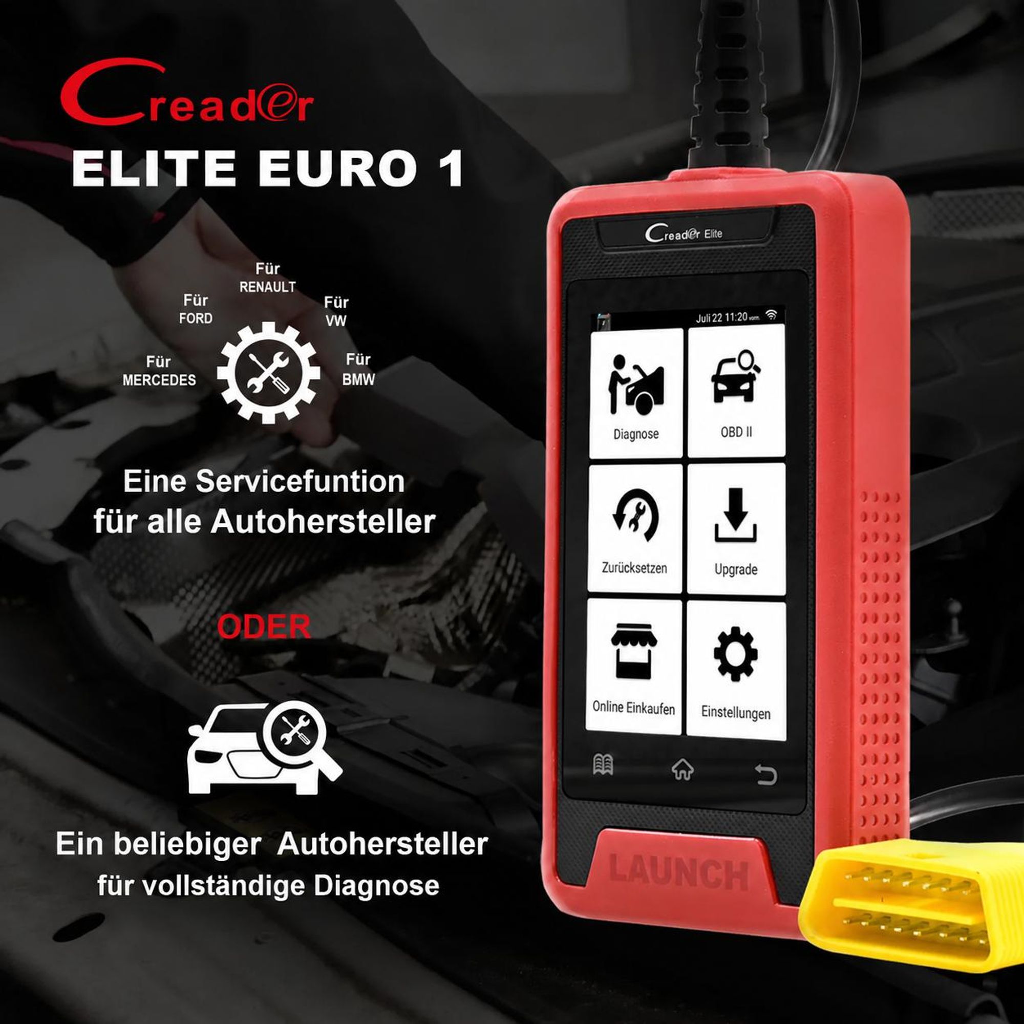 LAUNCH CRE Euro 1 Elite Profi Diagnosegerät gleiche Funktionen wie Launch X-431 Systeme