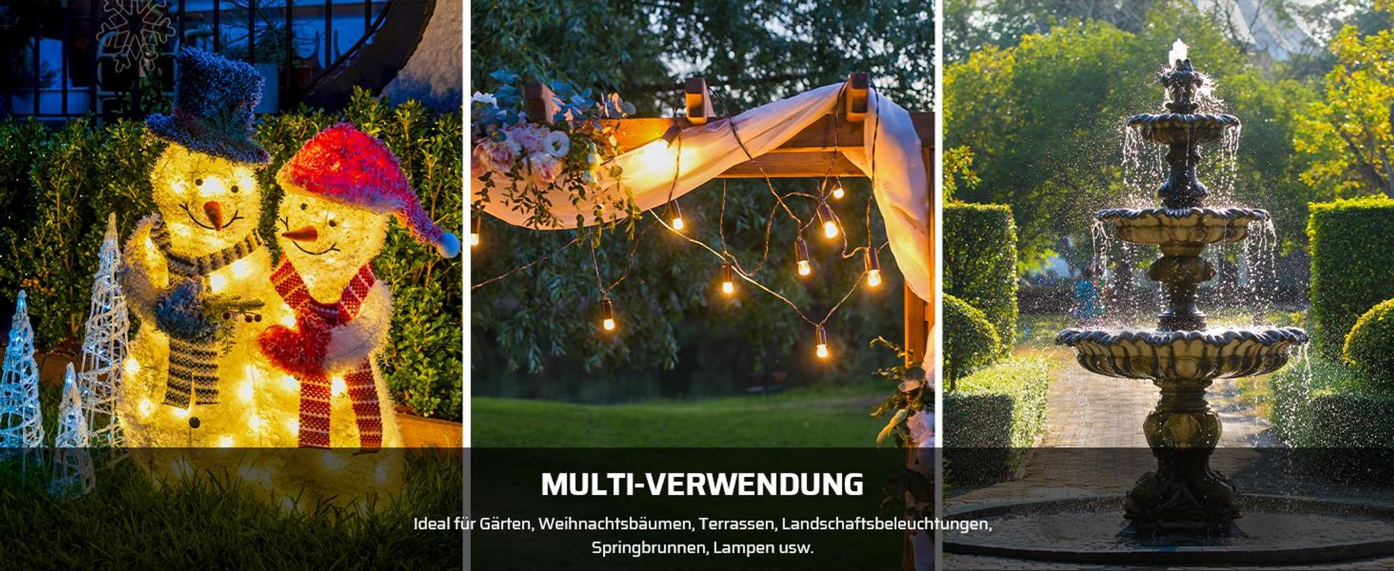 DEWENWILS Outdoor Funksteckdosen mit Fernbedienung 3680W, Eichweite 30m,IP44 Spritzwassergeschützt