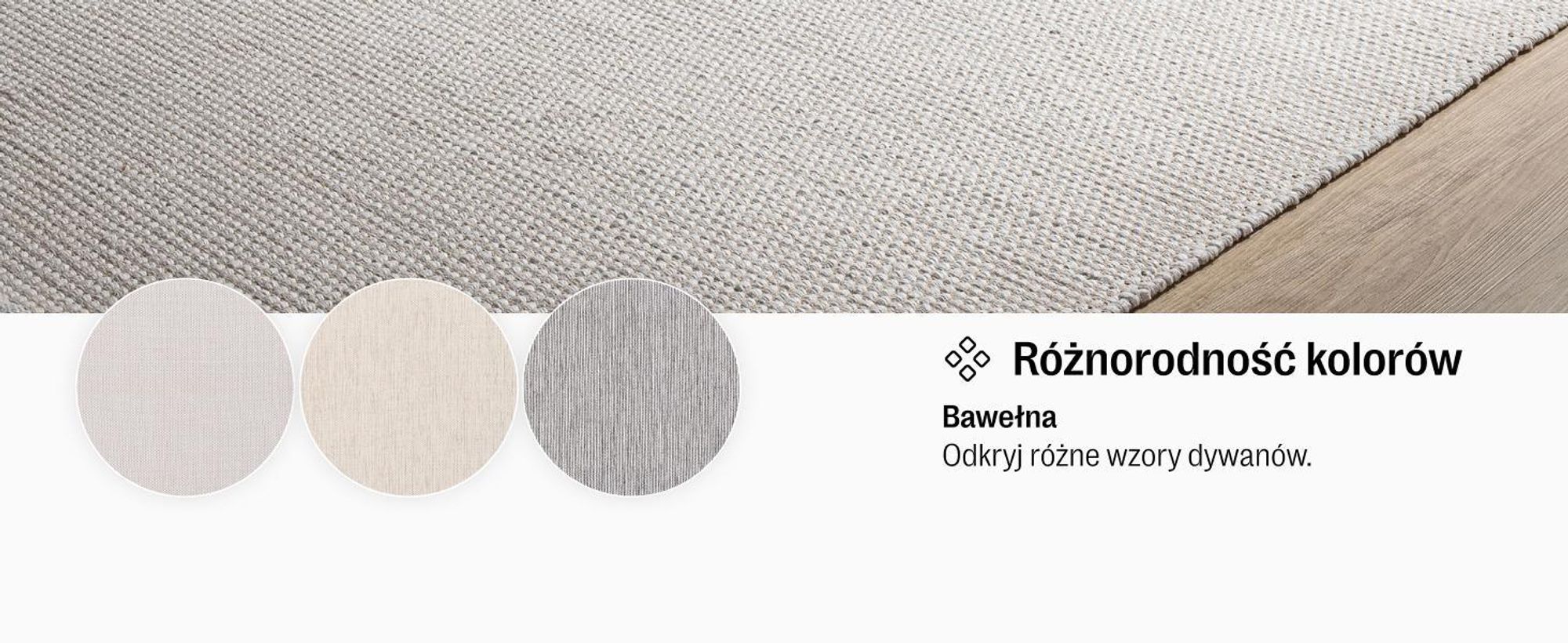 benuta dywan do salonu bawełniany dywan Ron Kremowy 120x170 cm dywan do salonu bawełna prostokątny