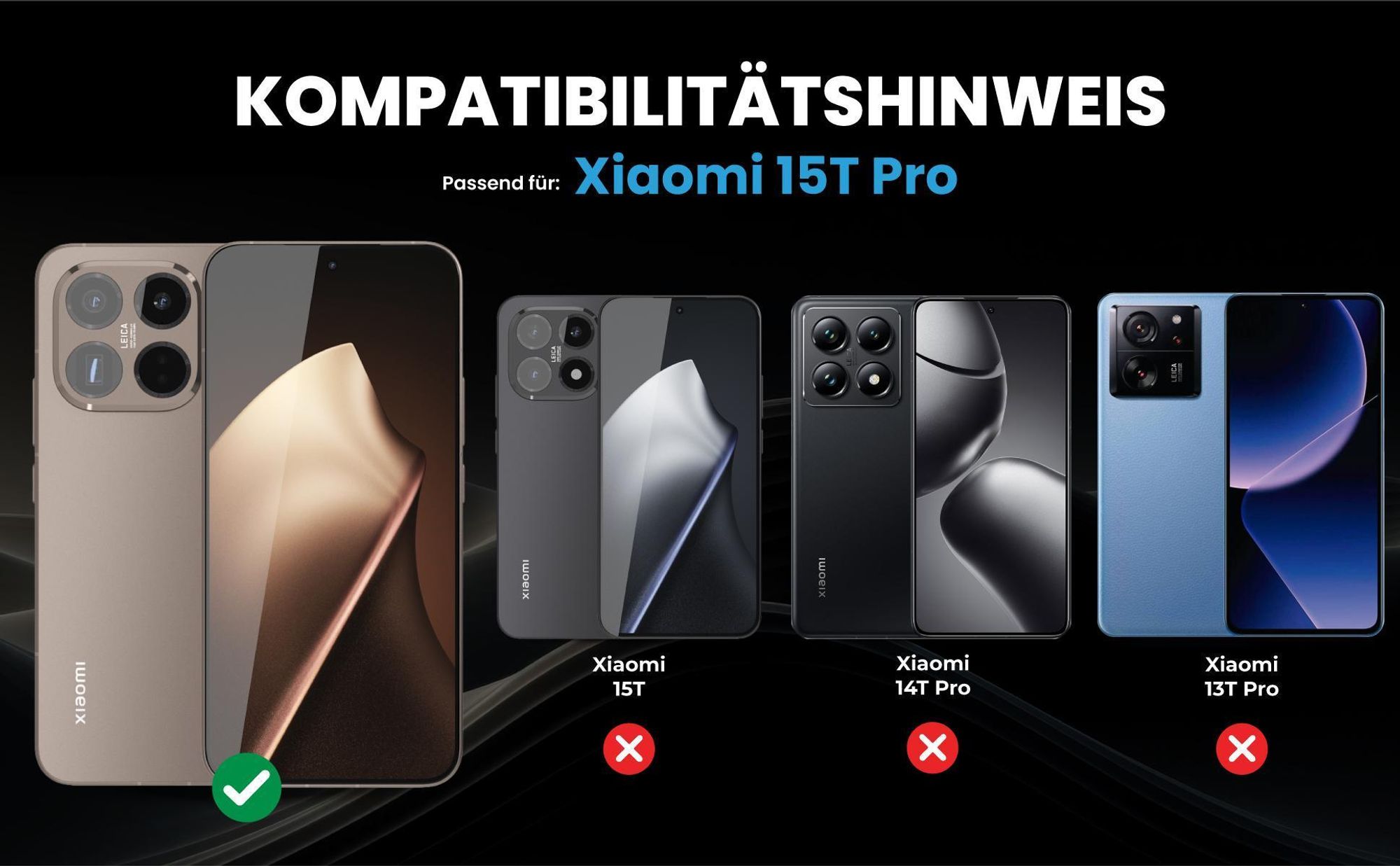 Kompatibilitätshinweise Hülle für Xiaomi 15T Pro