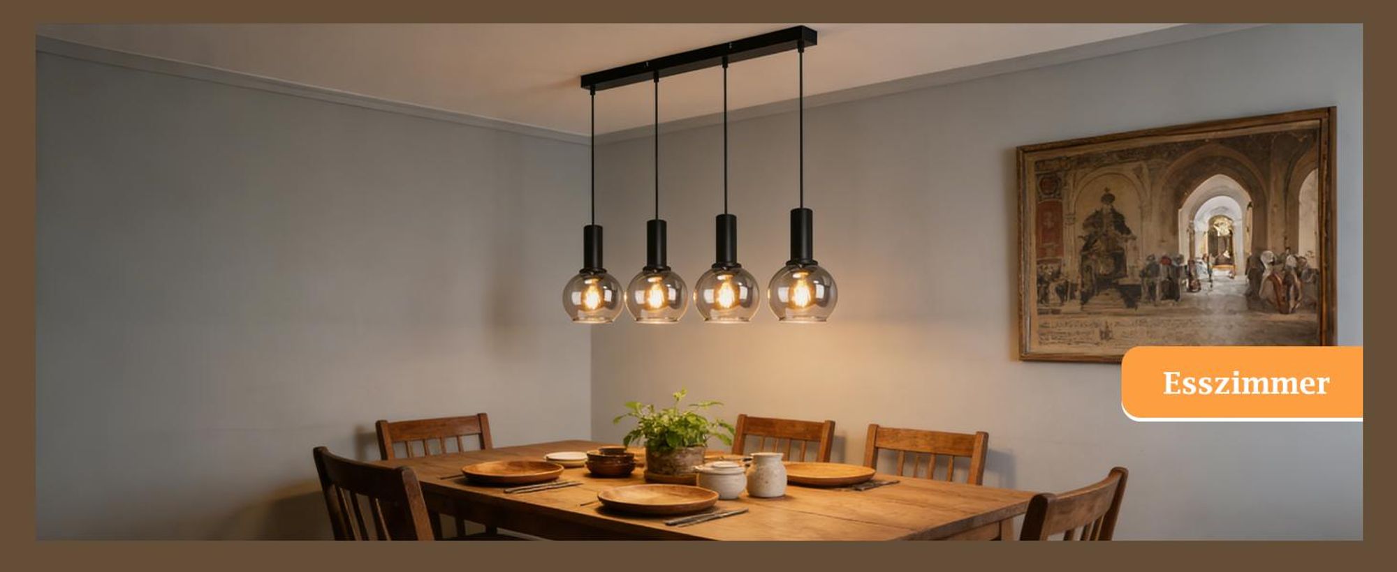 ZMH Hängeleuchte Esstisch Hängelampe E27 4 Flammig Esszimmerlampe Höhenverstellbar Industrial Hängeleuchte Vintage für Schlafzimmer Büro Rauchgrau