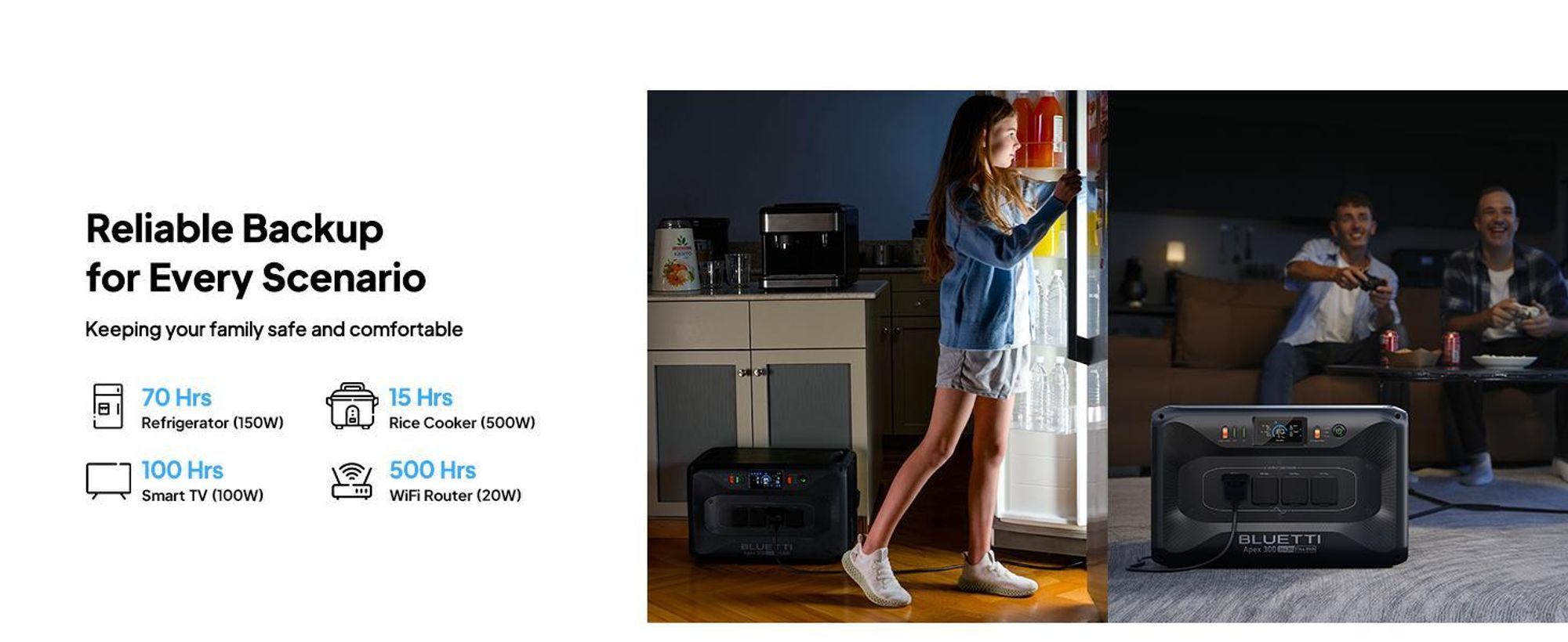 BLUETTI Solargenerator Apex 300 mit 350-W-Solarpanel, 2764,8Wh Batterie Backup Modulares Stromversorgungssystem für Zuhause, Wohnmobil & Notfälle