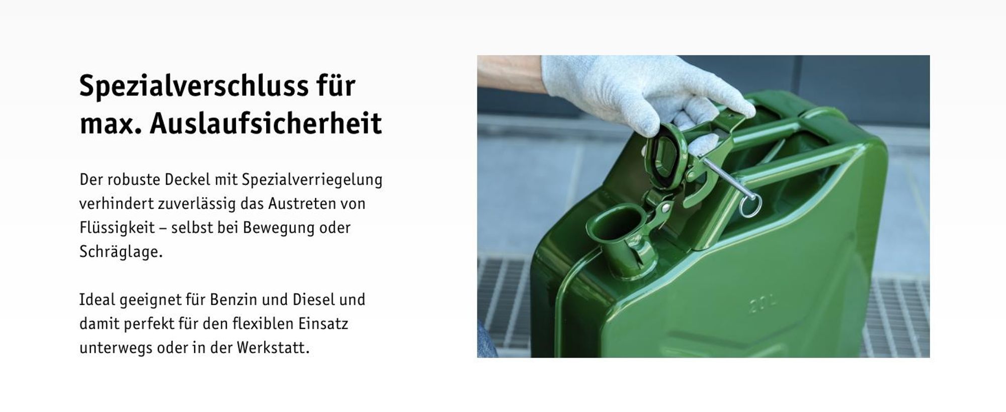 FCH Reservekanister 20L Stahlblech Kraftstoff Kanister, Metall Benzinkanister Reservekanister
