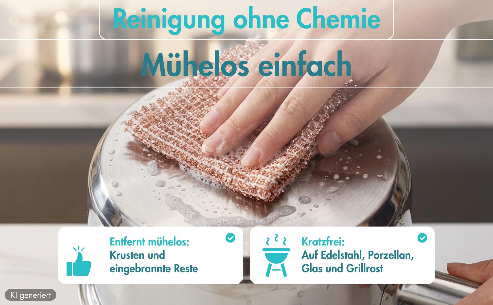 Einfach und mühelos Krusten und eingebrannte Reste reinigen