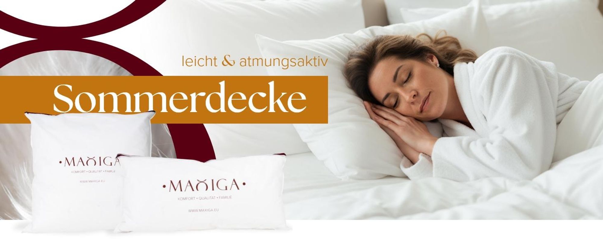 maxiga Sommer Daunendecke 200x200cm Premium 80% Gänsedaune Füllgewicht: 1600 Gramm, Sommerdecke Federbett 100% Baumwolle & Nature Hypoallergen