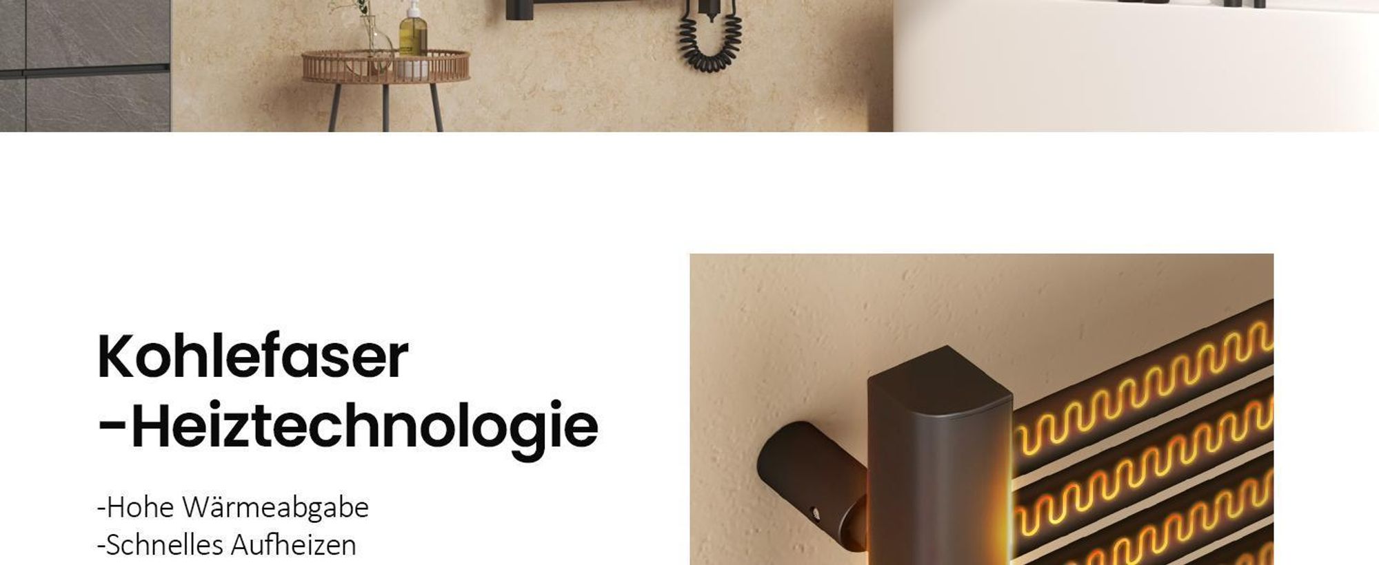 EMKE Elektrischer Handtuchheizkörper 1200×540 mm, 600W Badheizkörper mit Touch-Timer, Wochenprogramm Handtuchtrockner & Handtuchwärmer, Schwarz